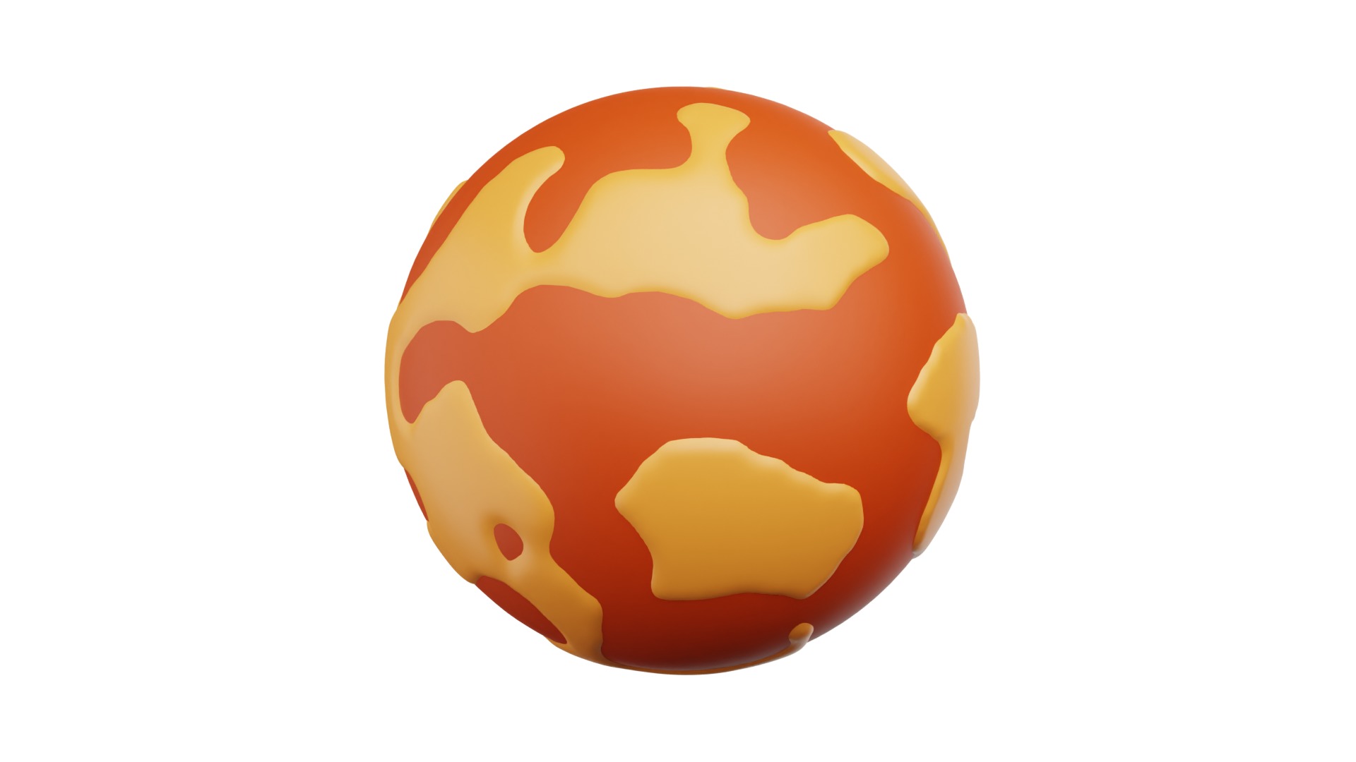 Mars 3d Illustration 3D model_2