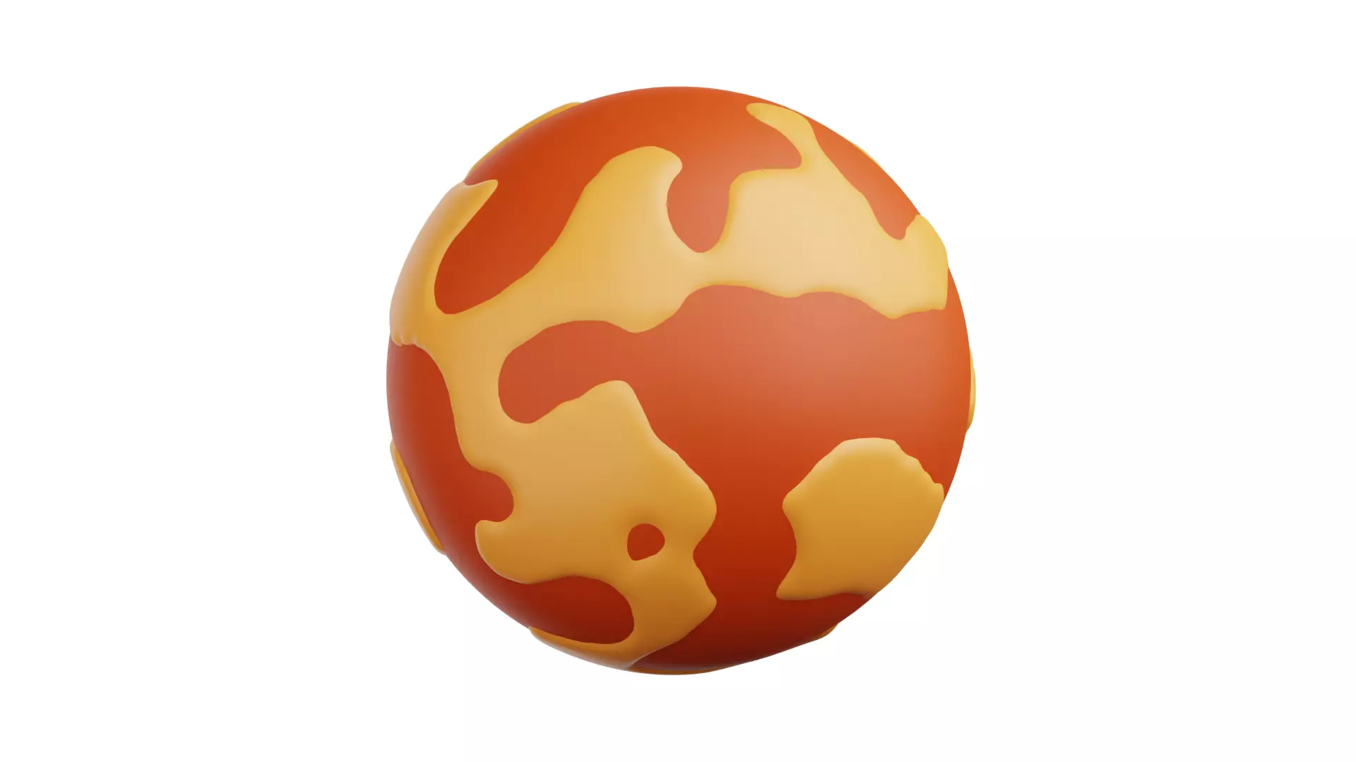 Mars 3d Illustration 3D model_0