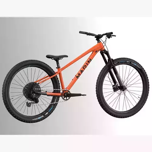 MTB hardtail in orange black