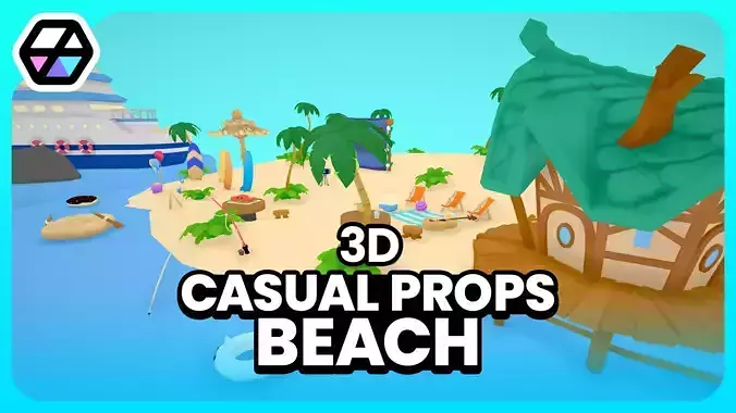 3D Casual Props Beach