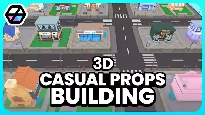 3D Casual Props Building