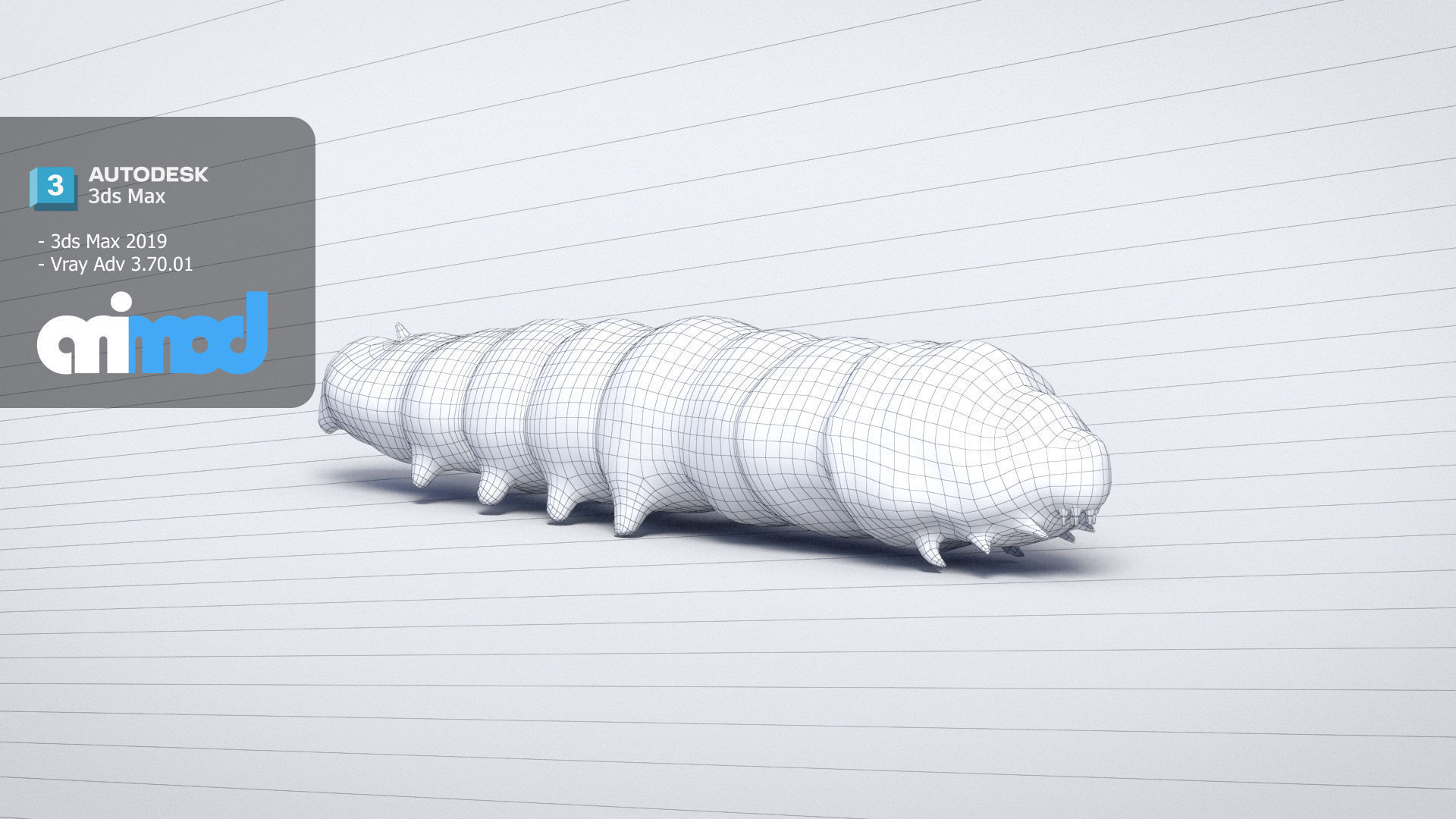 Silkworm 3D model_6