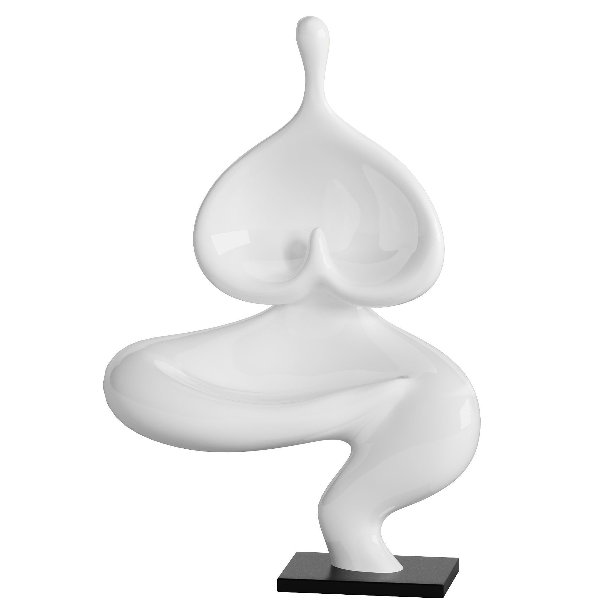 Decorative Abstract Sculpture Yoga Ladies 3D model_1