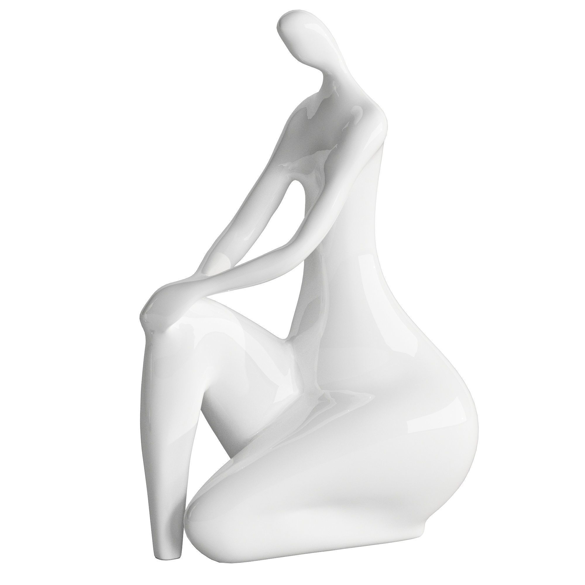 Decorative Abstract Sculpture Yoga Ladies 3D model_4