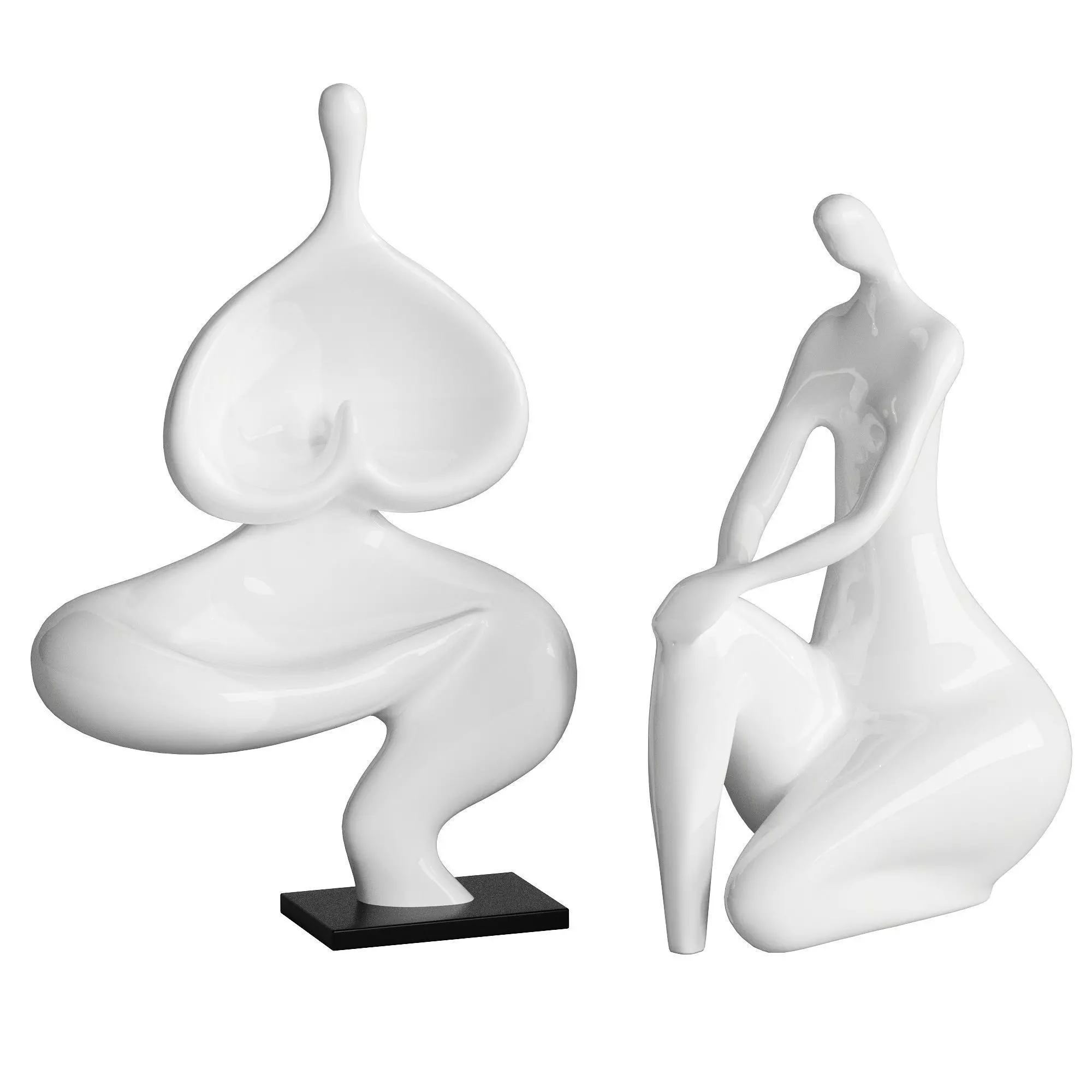 Decorative Abstract Sculpture Yoga Ladies 3D model_0