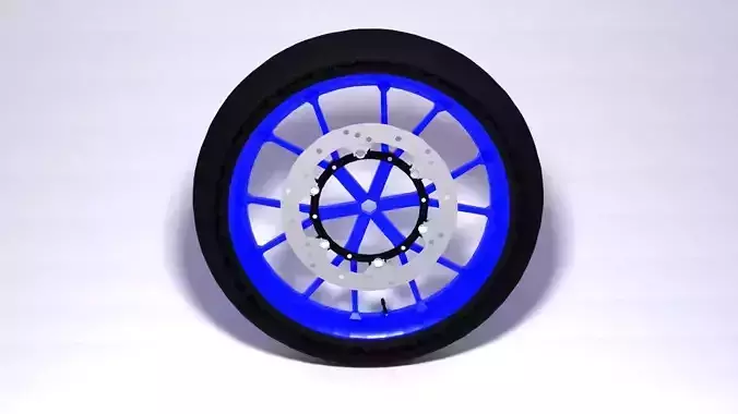 Bike wheel low poly