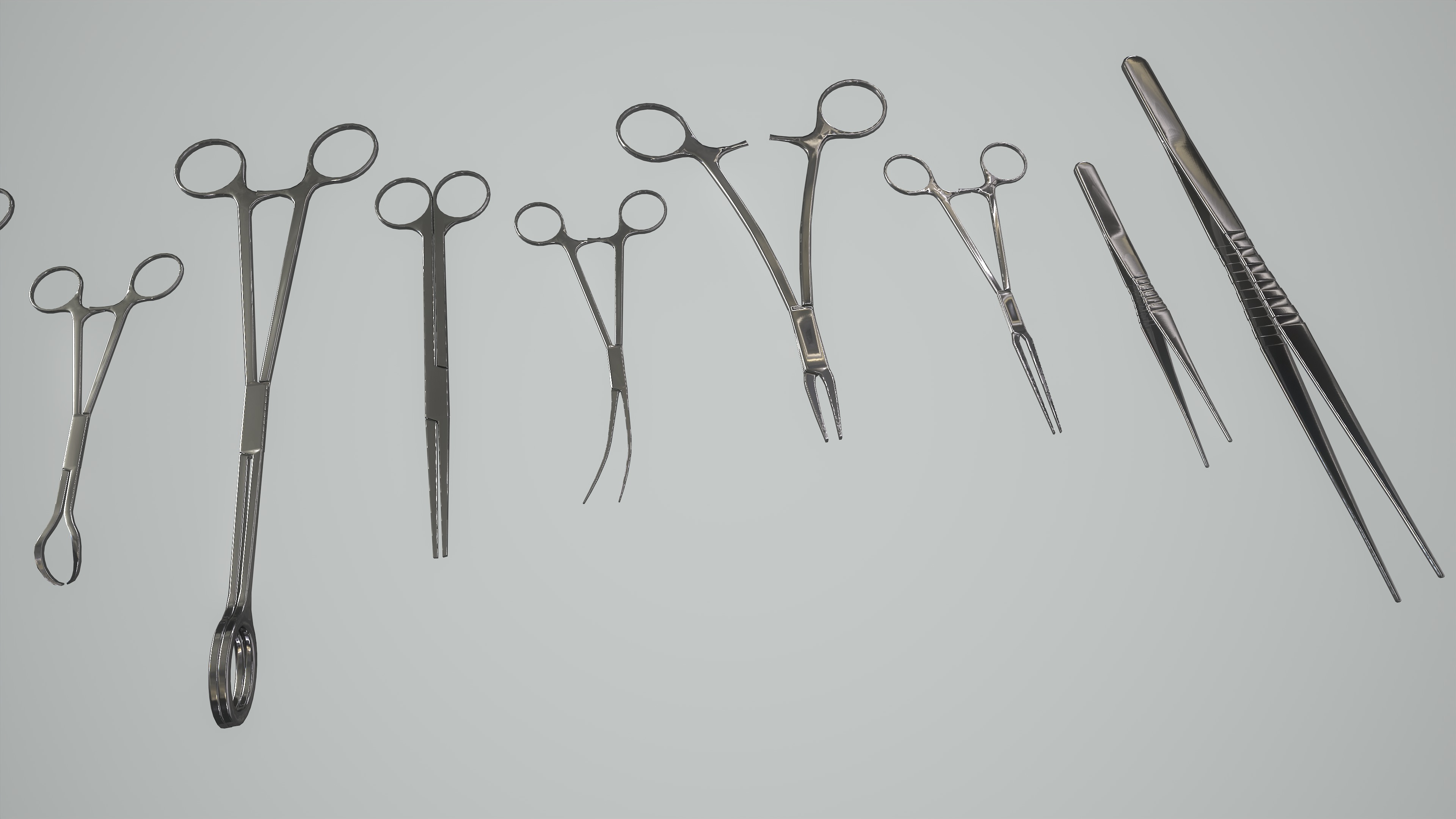 Optimized Surgical Scissors Low-poly 3D model_4