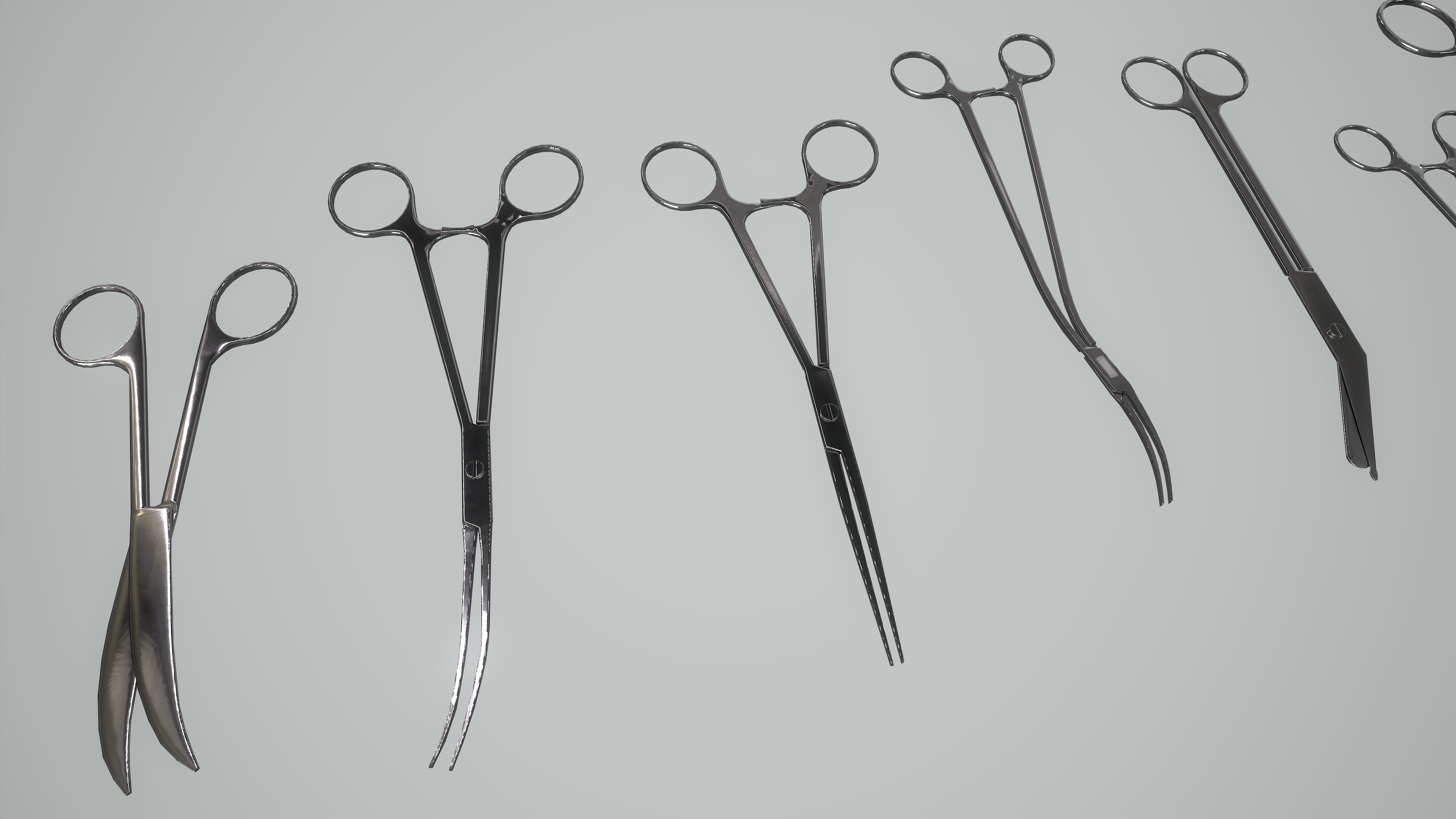 Optimized Surgical Scissors Low-poly 3D model_3