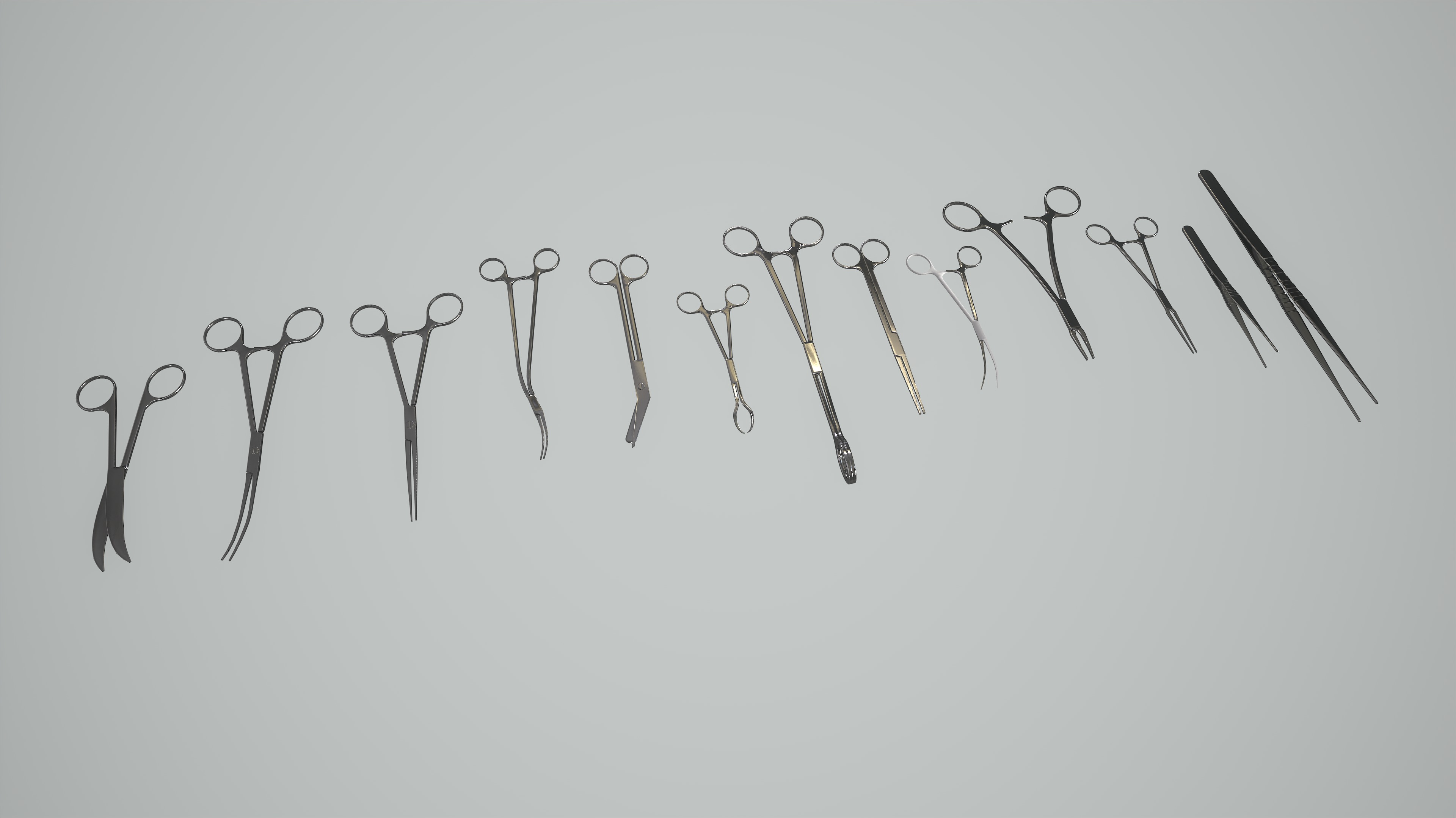 Optimized Surgical Scissors Low-poly 3D model_2