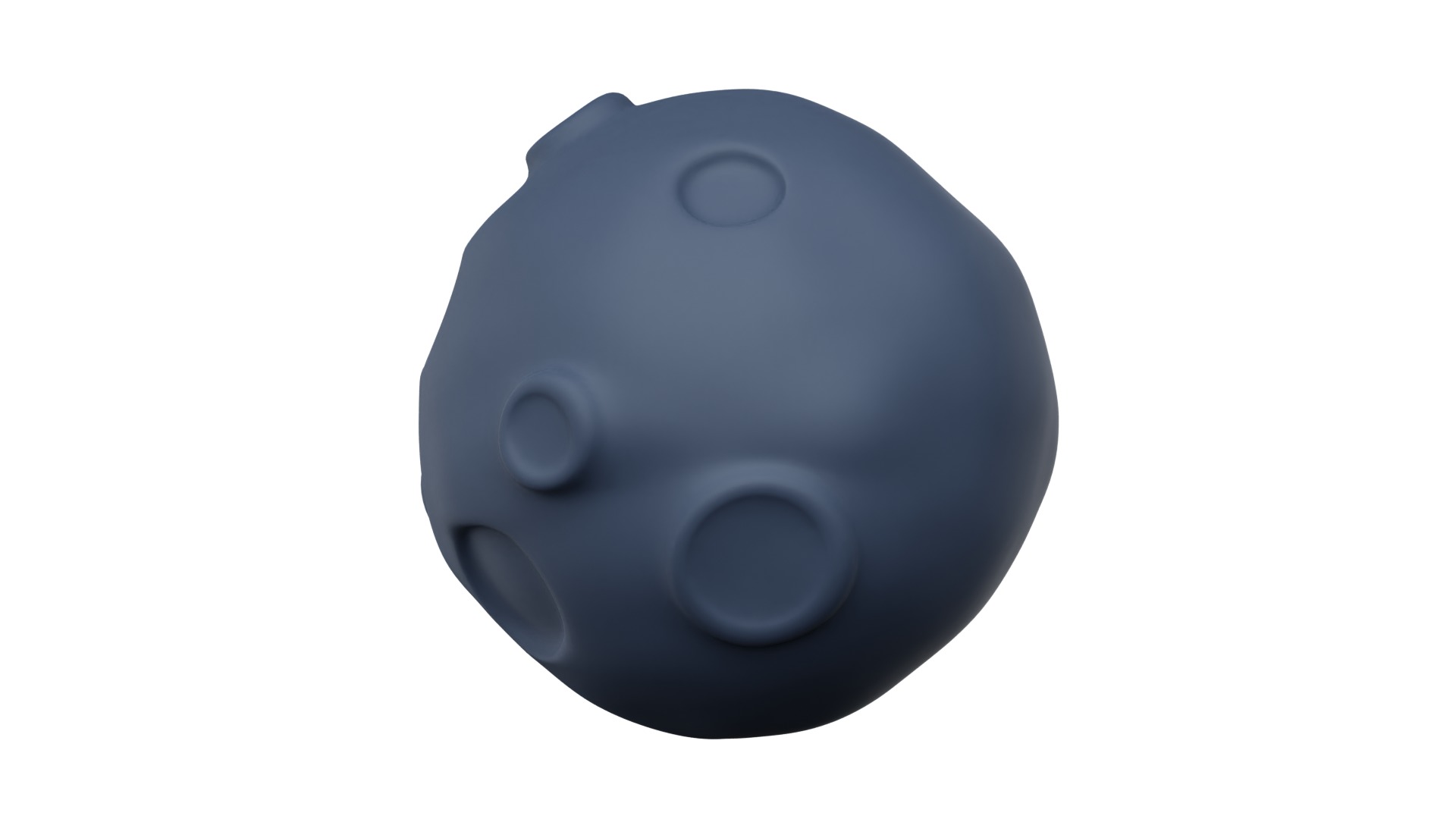 Moon 3d Illustration 3D model_3