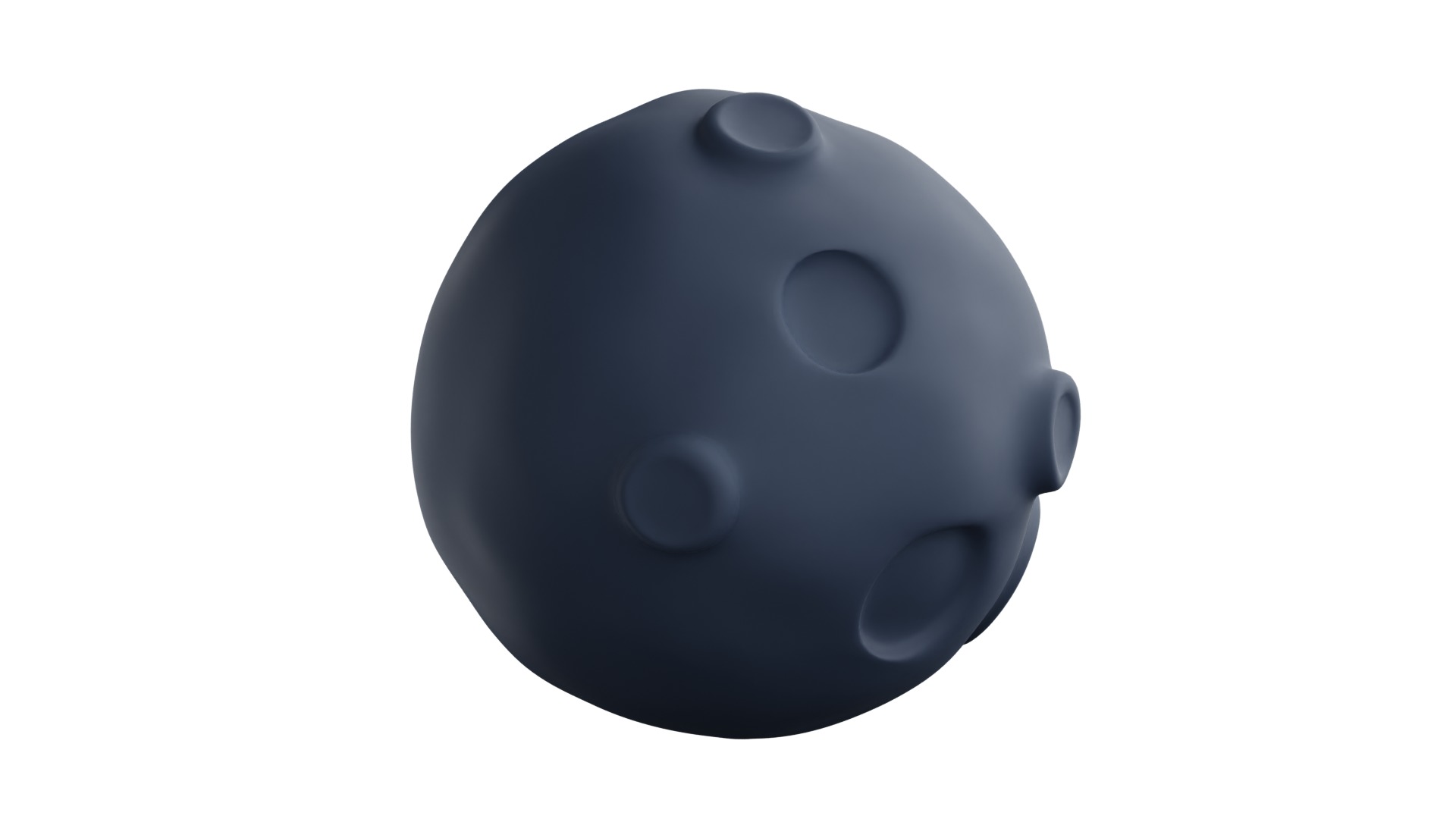 Moon 3d Illustration 3D model_16