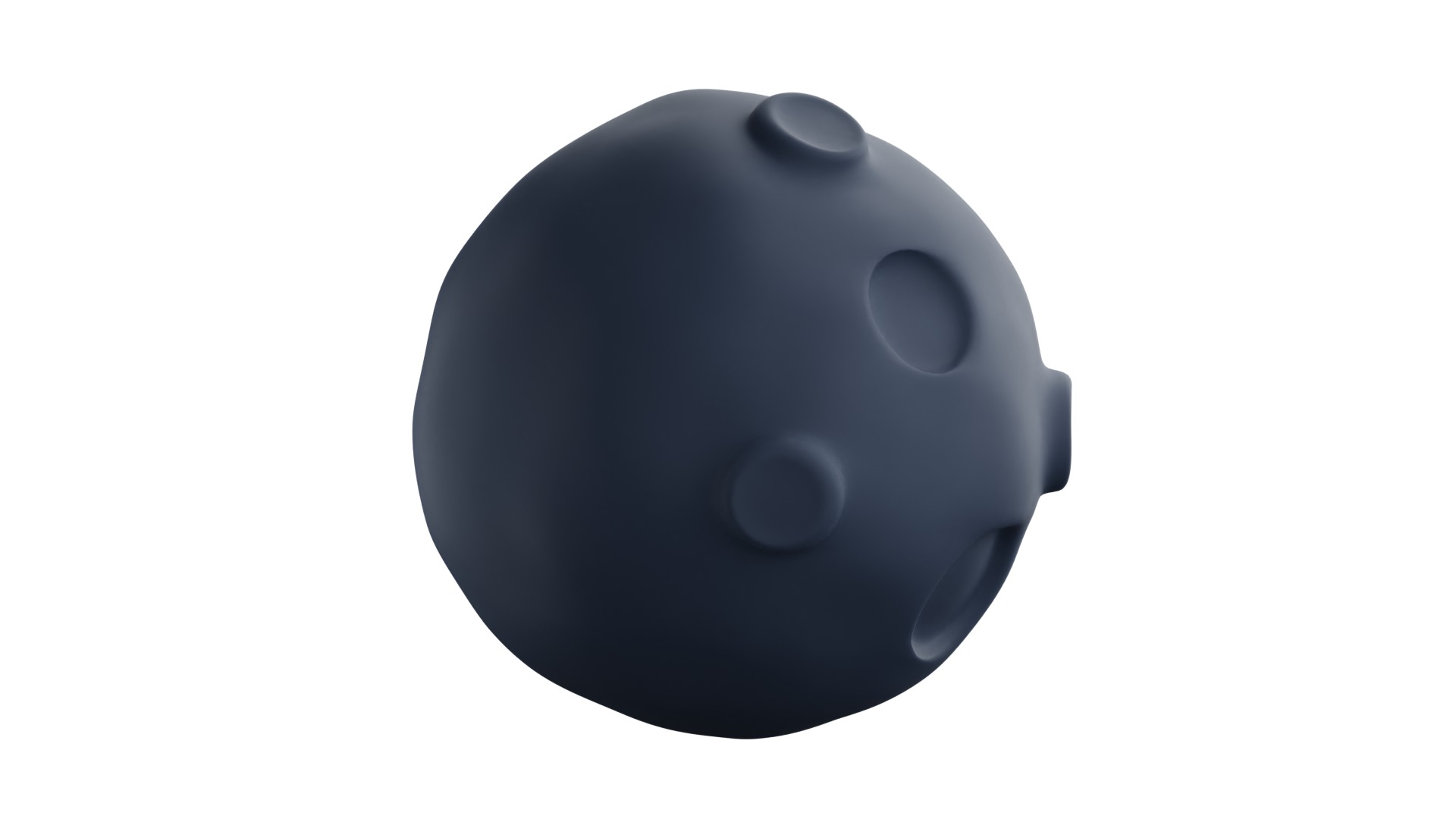 Moon 3d Illustration 3D model_15