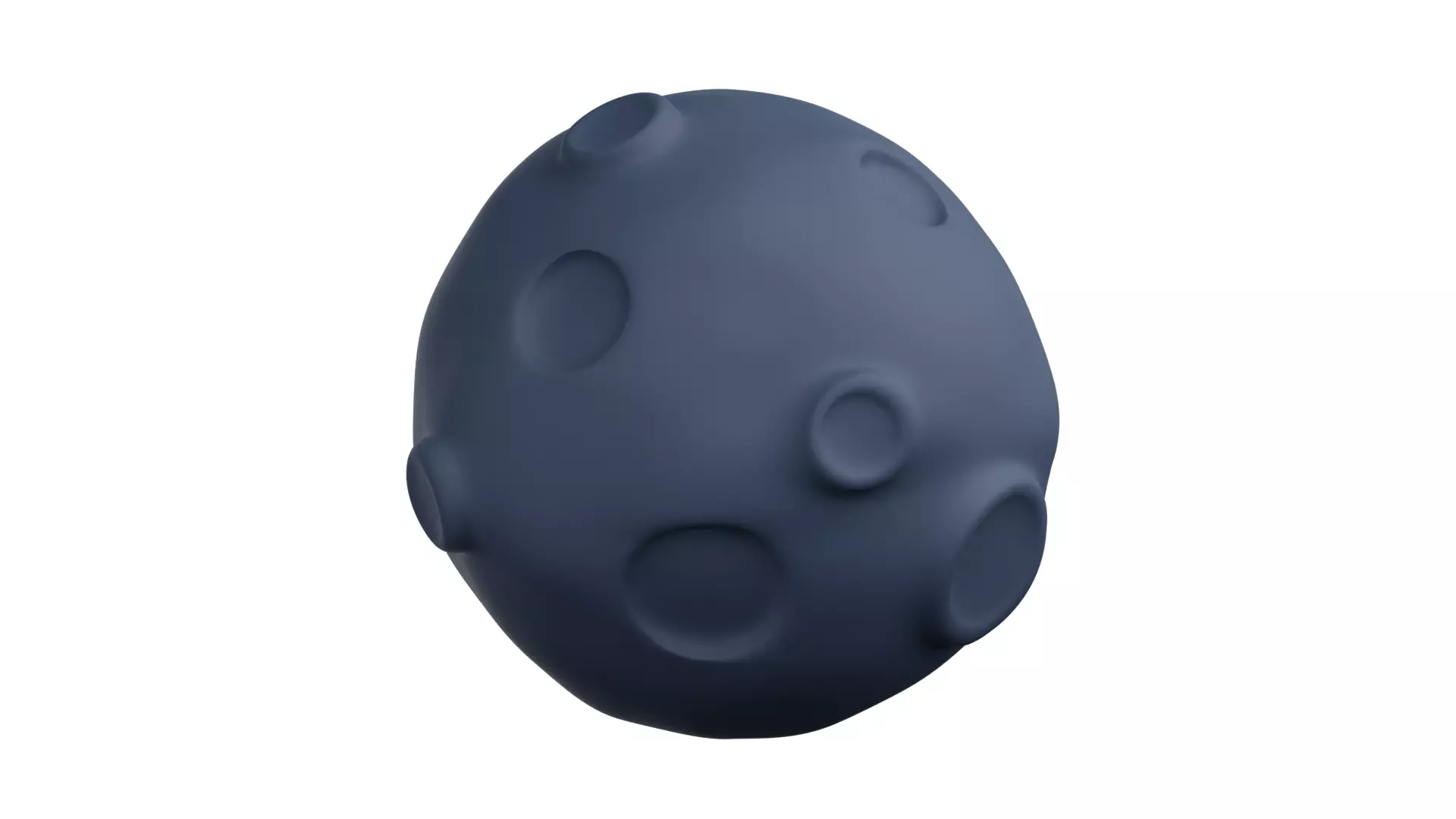 Moon 3d Illustration 3D model_0