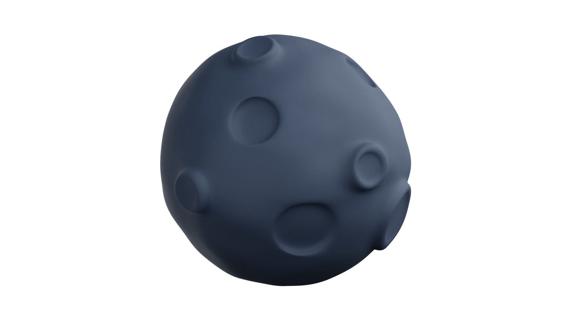 Moon 3d Illustration 3D model_18