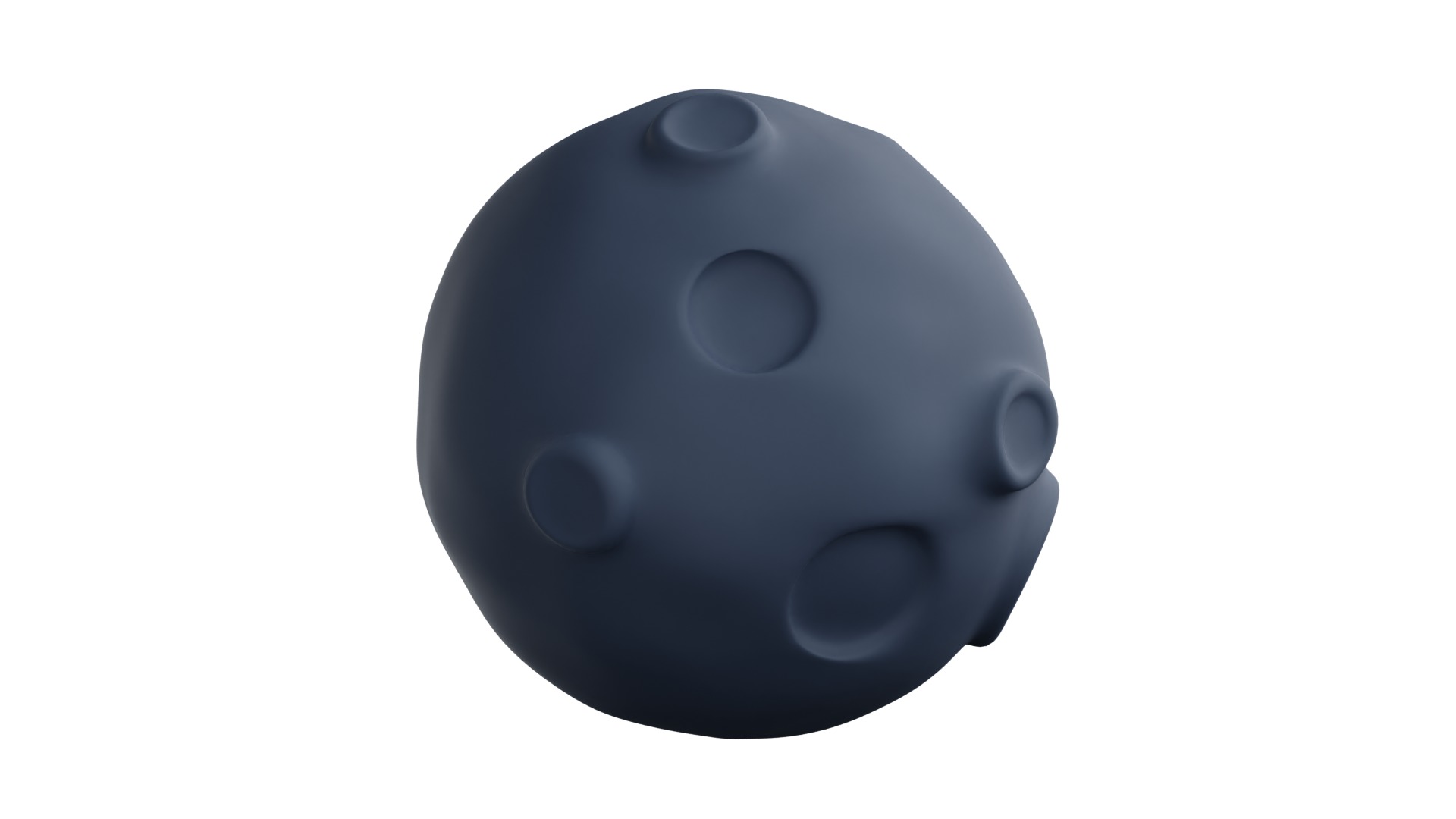 Moon 3d Illustration 3D model_17