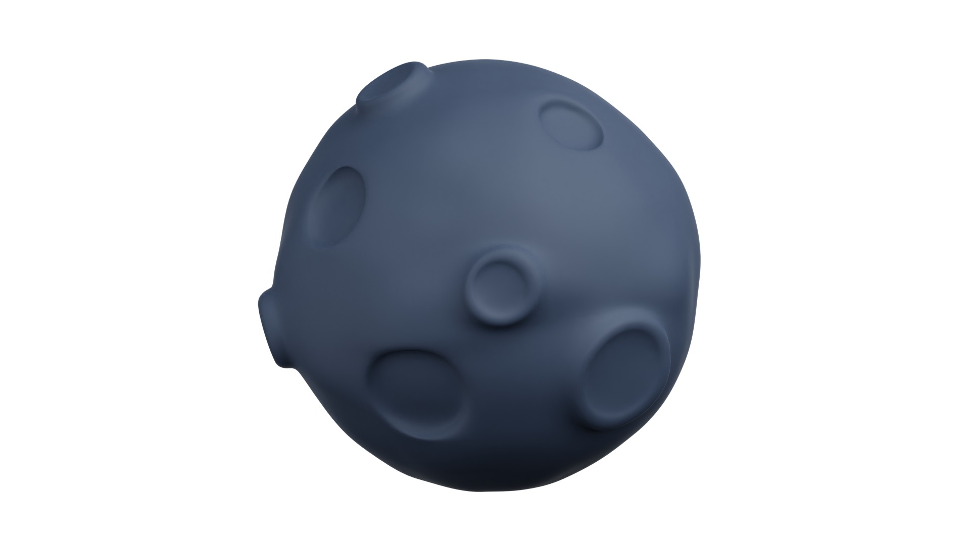 Moon 3d Illustration 3D model_1