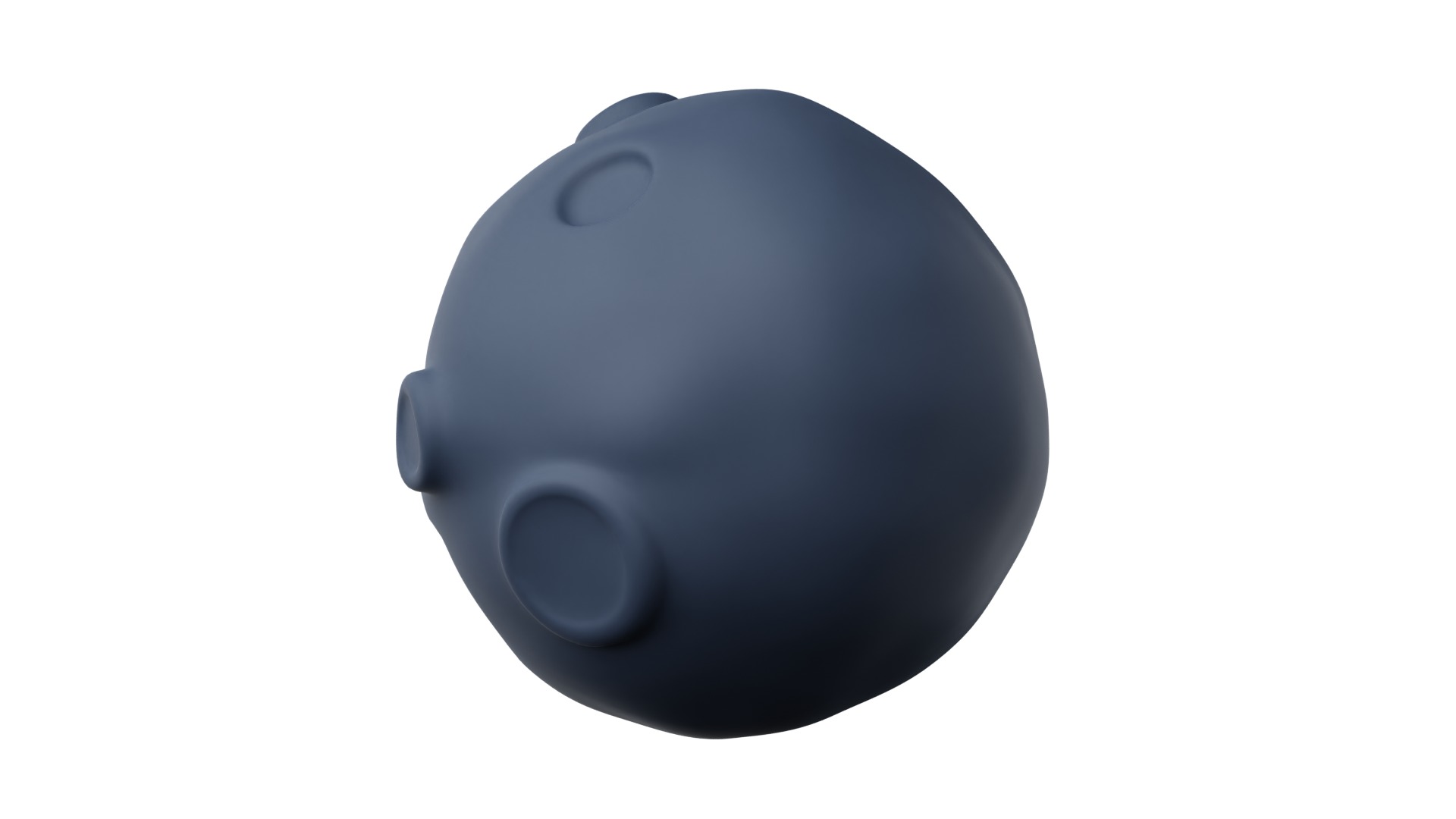 Moon 3d Illustration 3D model_5