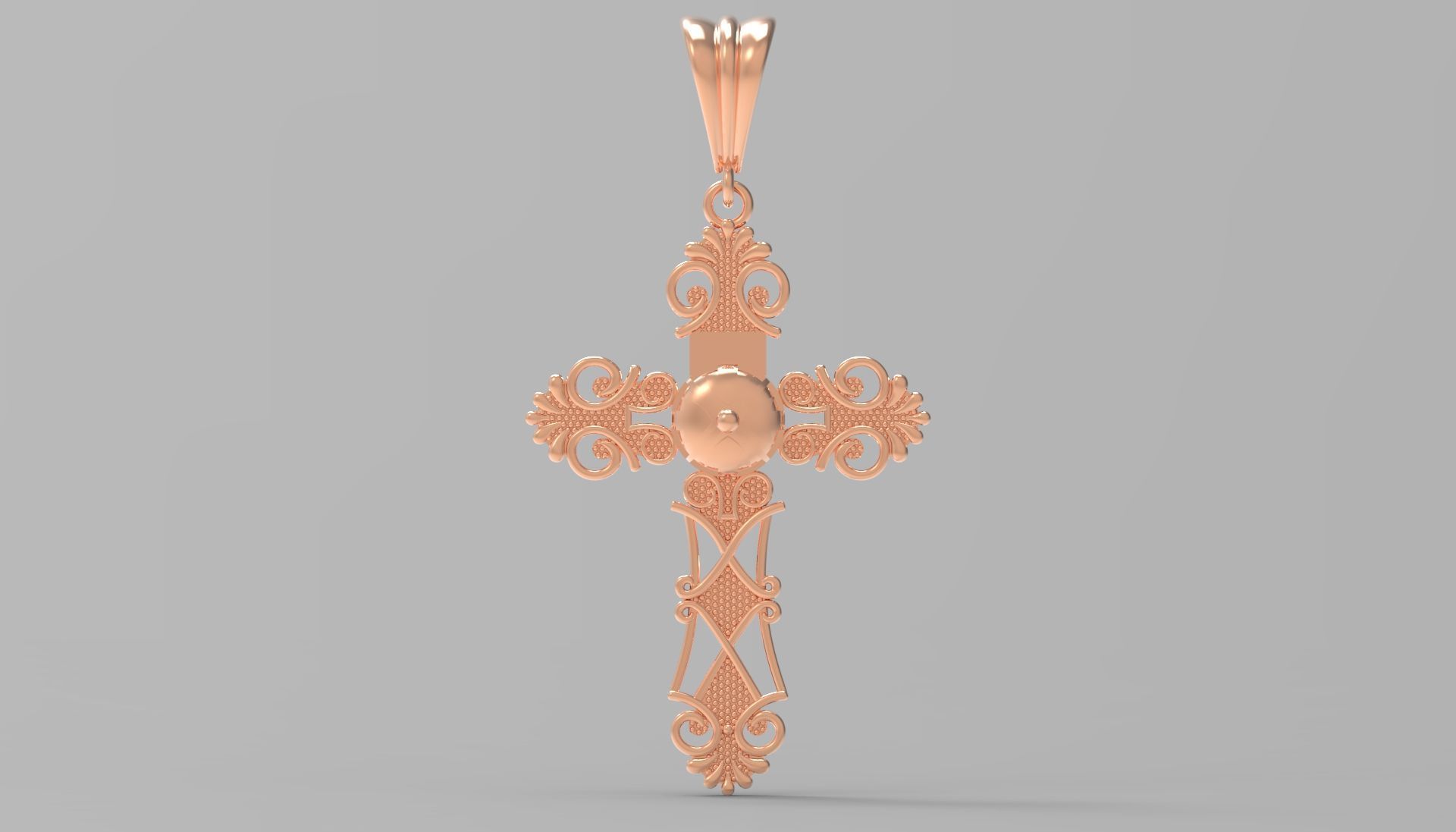 Gold cross pendant gp0405 3D print model_18