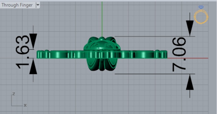 Gold cross pendant gp0405 3D print model_4