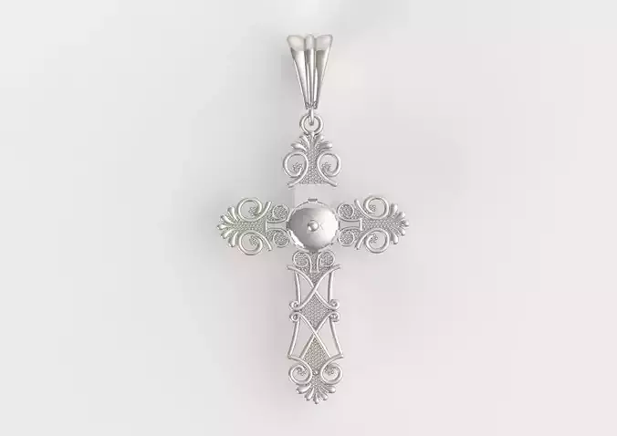 Gold cross pendant gp0405 3D print model
