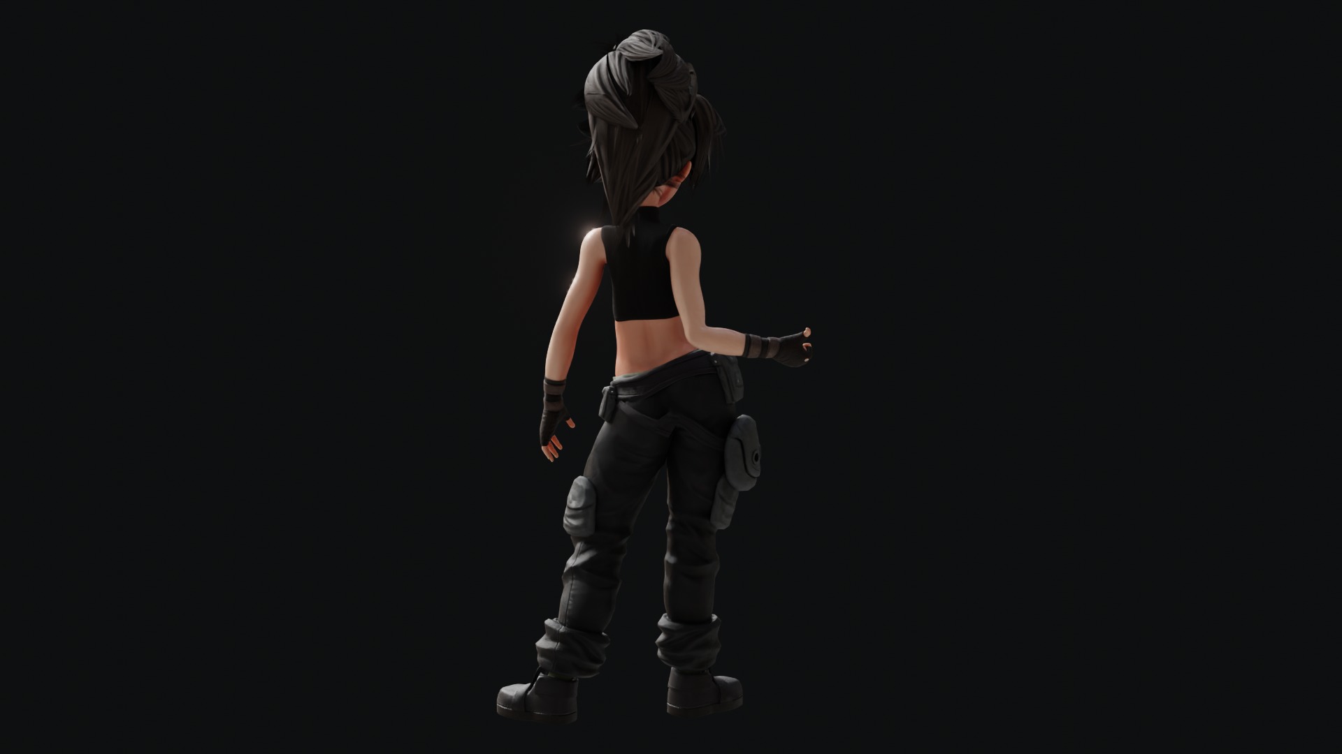 Fantasy Engineer 3D Female Character Model Low-poly 3D model_34