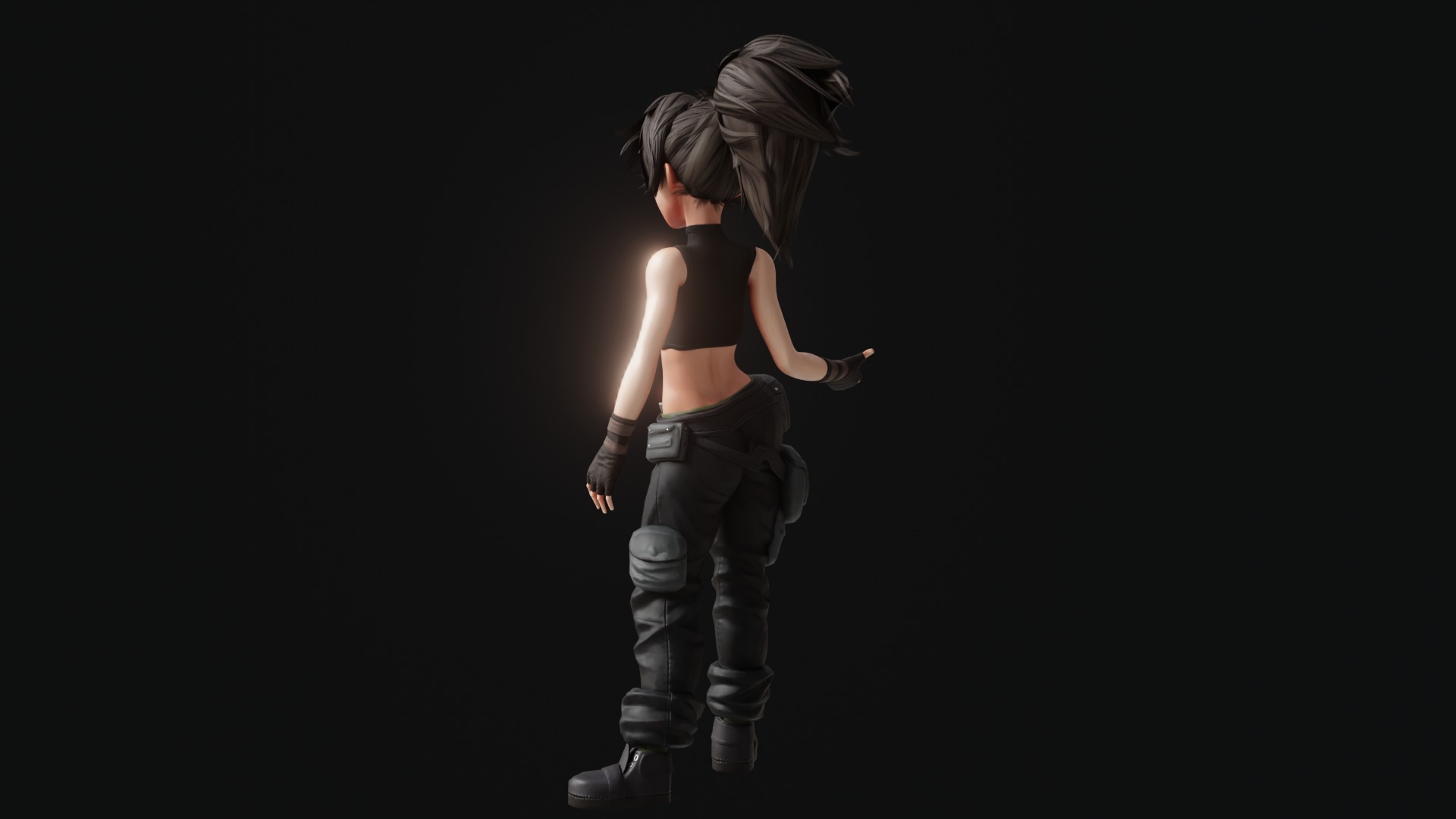Fantasy Engineer 3D Female Character Model Low-poly 3D model_43