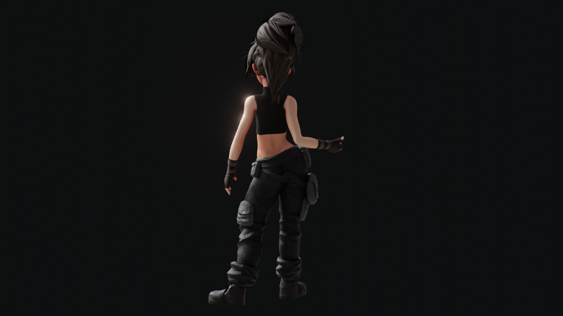 Fantasy Engineer 3D Female Character Model Low-poly 3D model_33