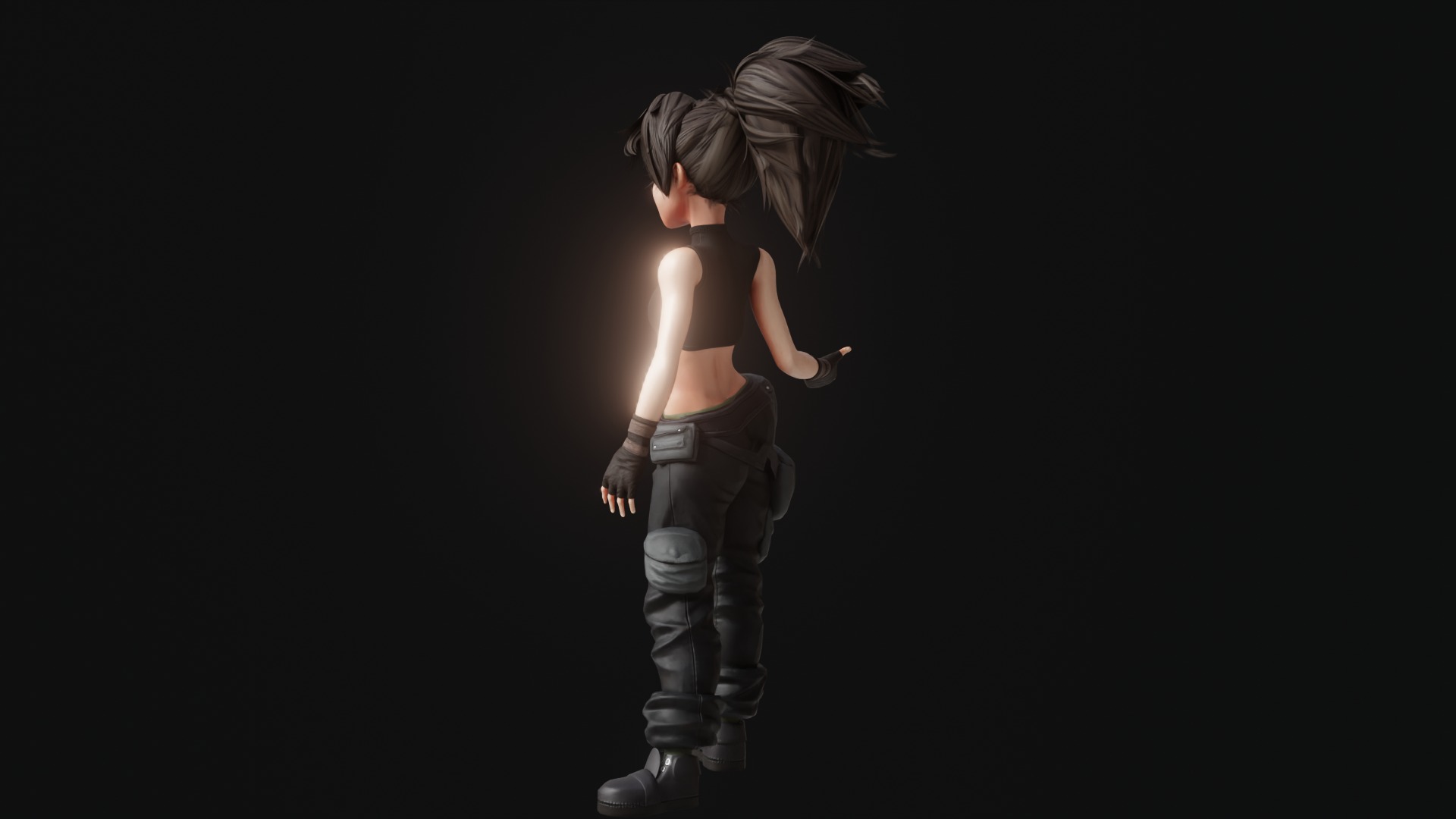 Fantasy Engineer 3D Female Character Model Low-poly 3D model_31
