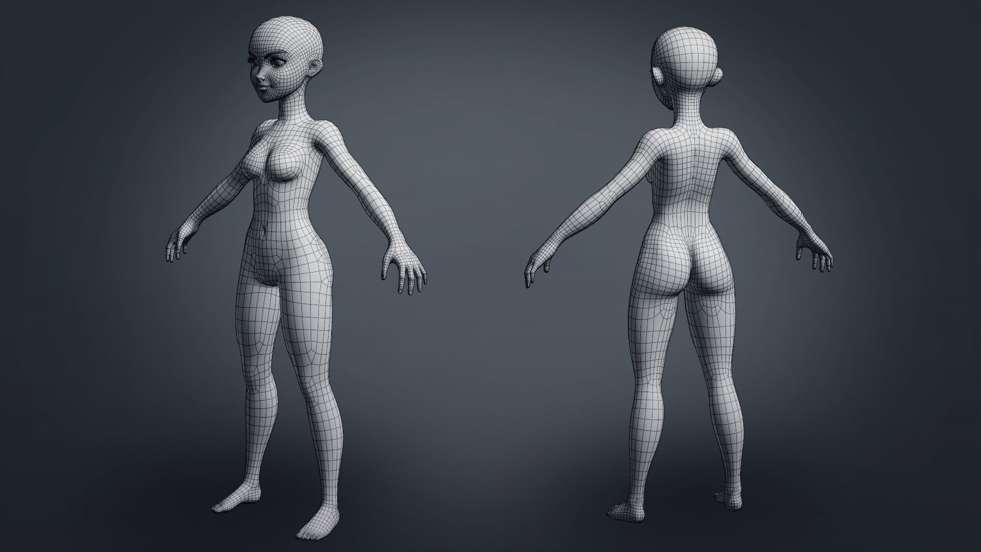 Fantasy Engineer 3D Female Character Model Low-poly 3D model_12