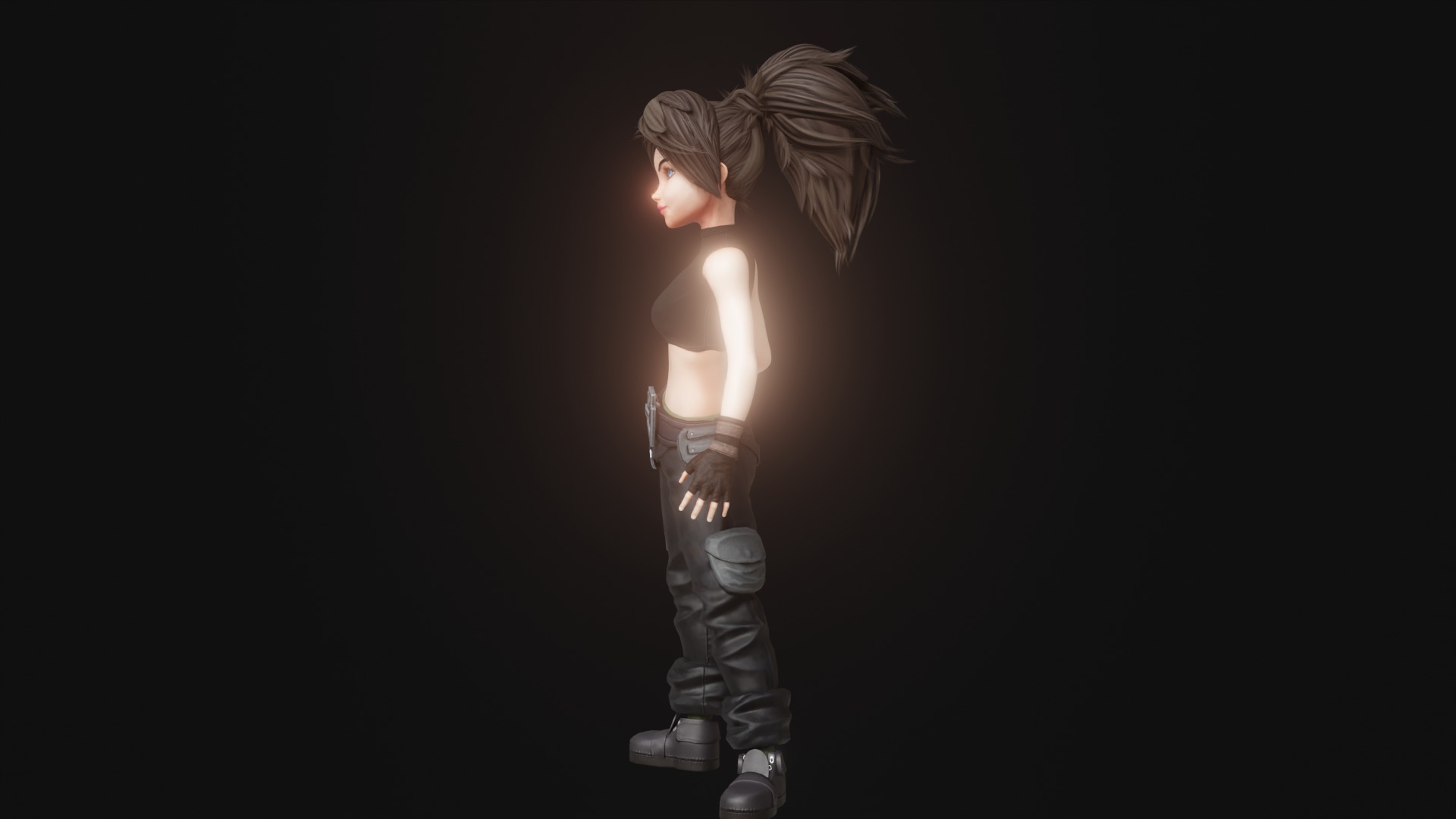 Fantasy Engineer 3D Female Character Model Low-poly 3D model_28