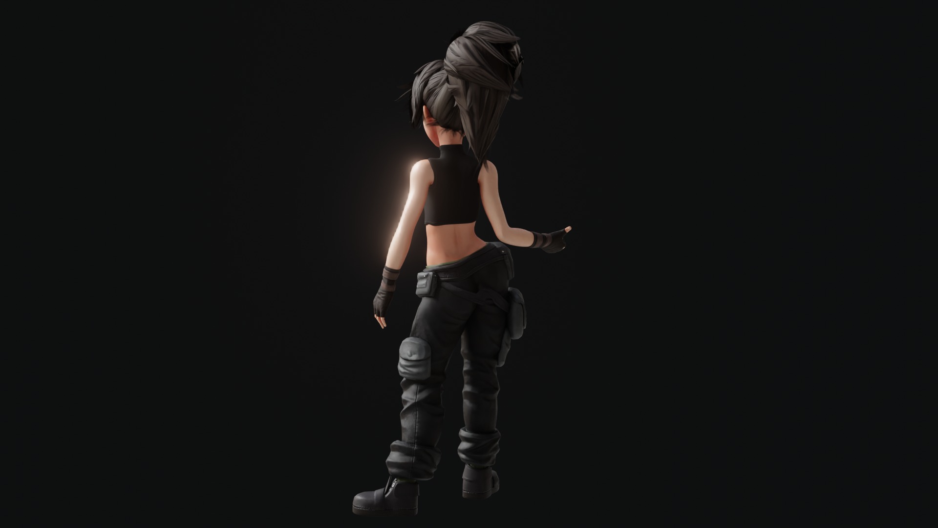 Fantasy Engineer 3D Female Character Model Low-poly 3D model_32