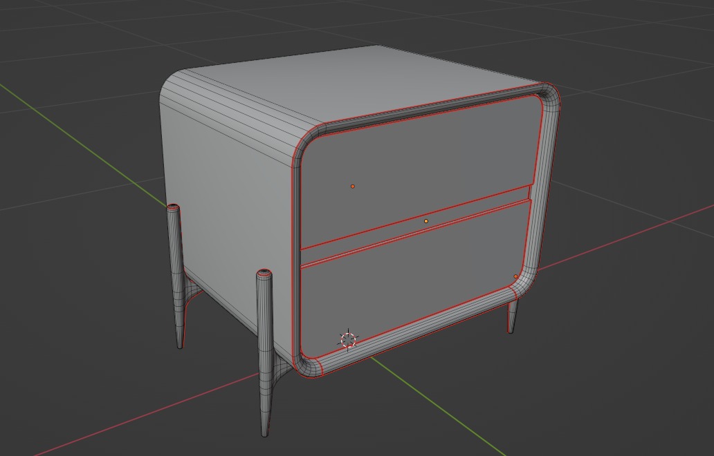 Side table 3D model_1