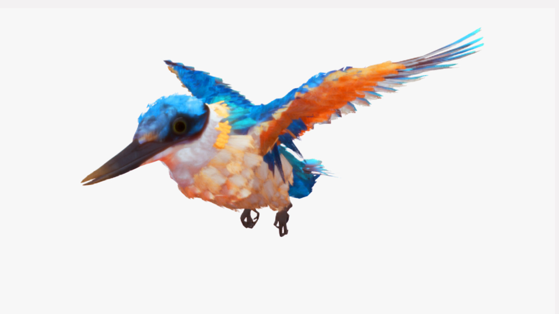 Bird Animation Low-poly 3D model_3