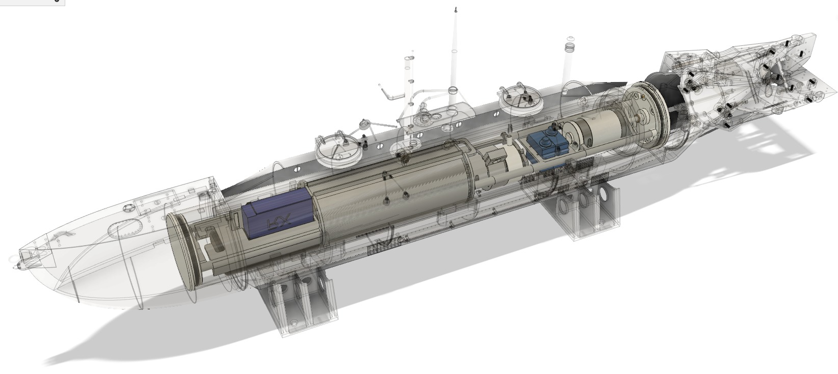 UK X-Craft midget submarine ww2 for rc - use  3D print model_6