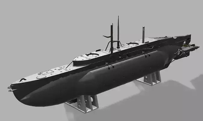 UK X-Craft midget submarine ww2 for rc - use  3D print model