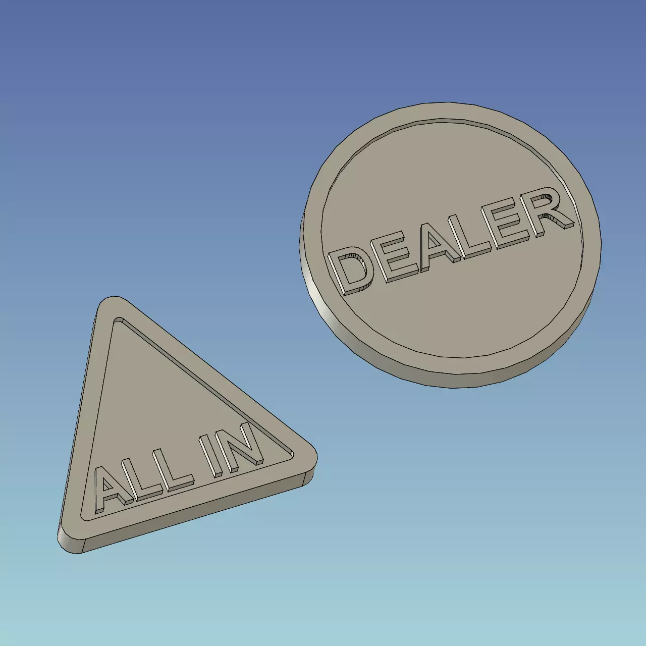 DEALER ALL IN for Texas holdem Free 3D print model