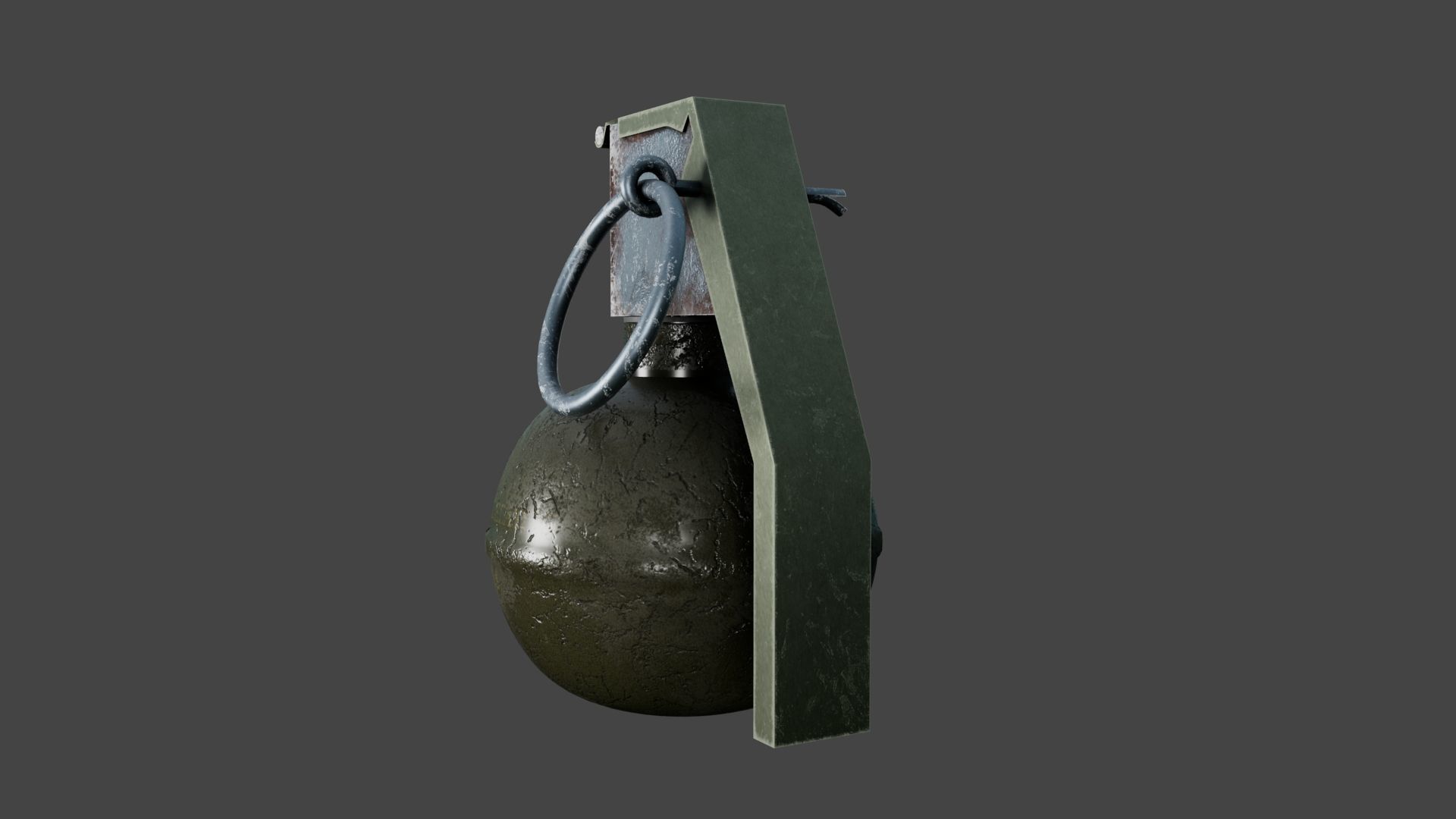 Grenade Low-poly 3D model_2