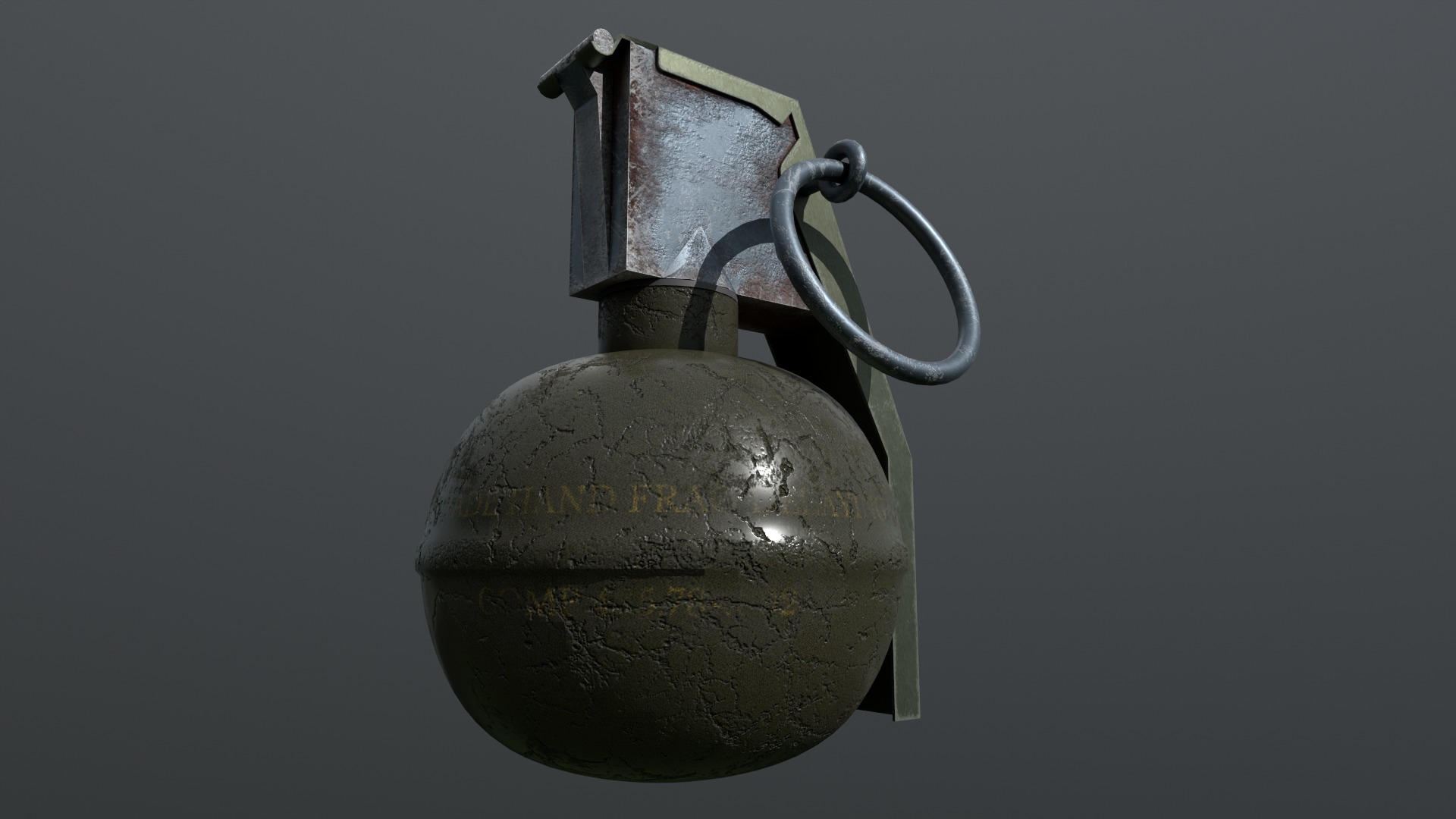 Grenade Low-poly 3D model_3