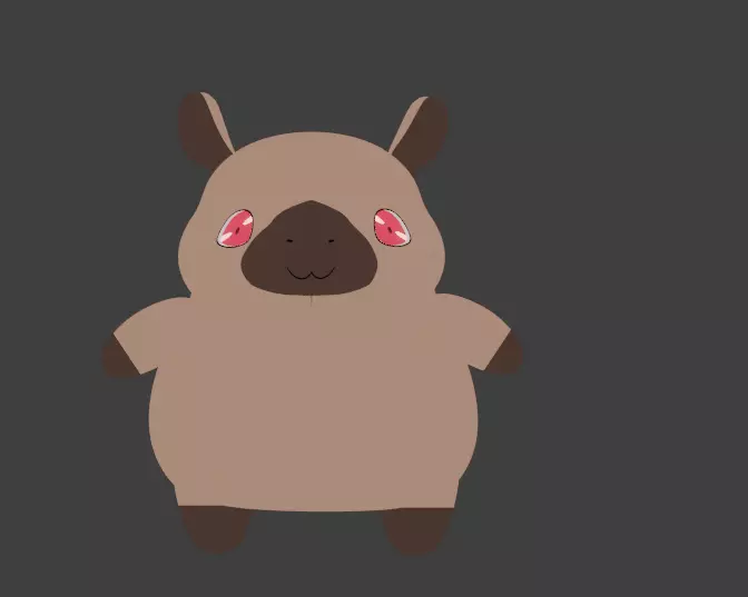 capybarra kawaii fat 1 Free 3D model