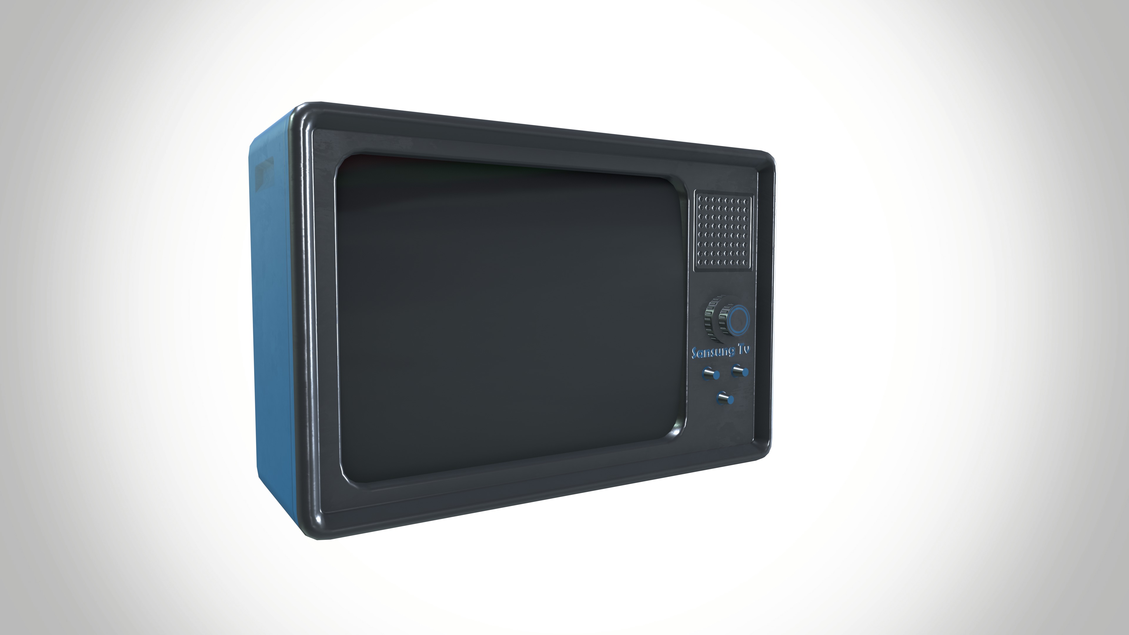 Retro Tv Low-poly 3D model_2