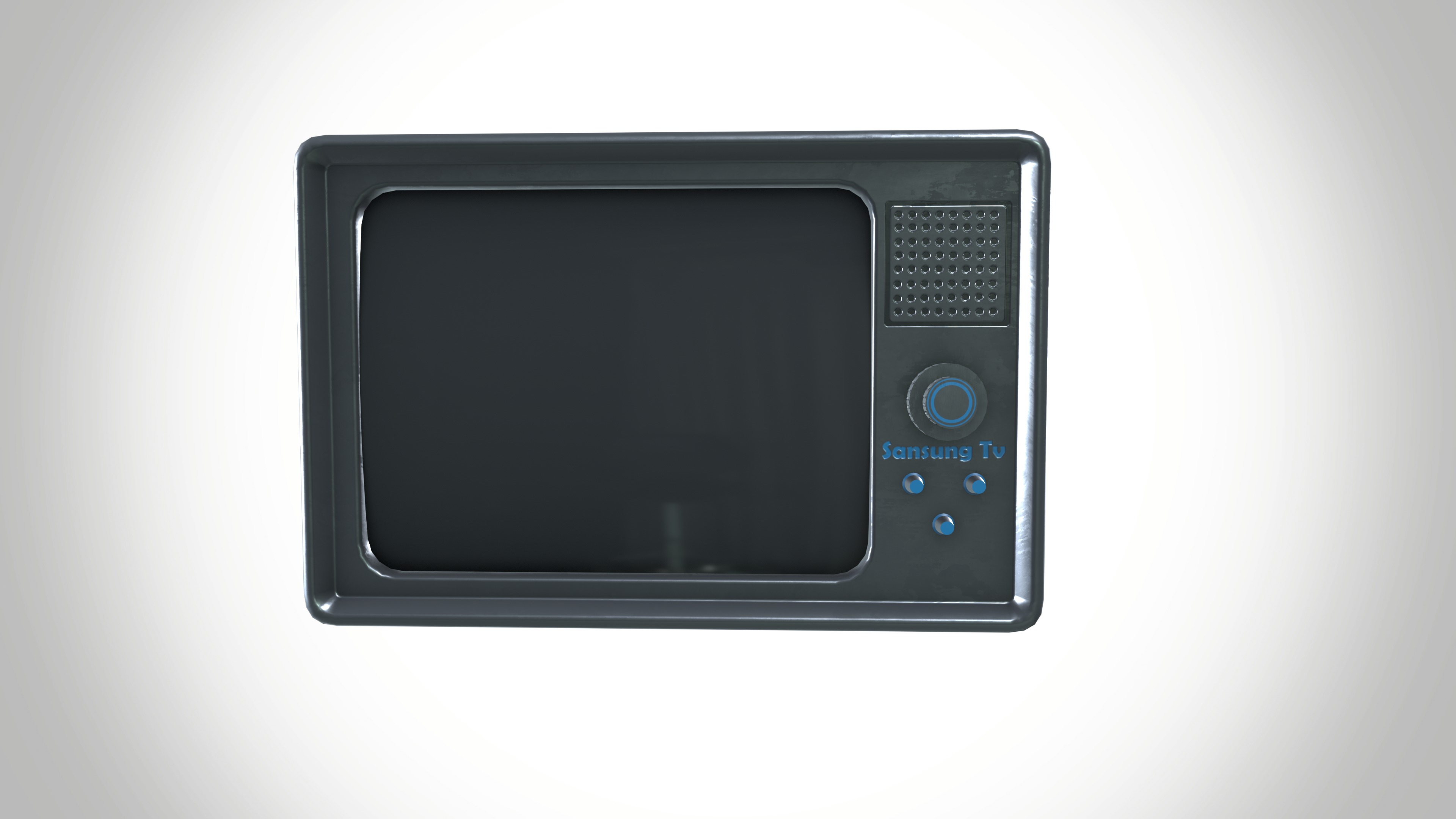 Retro Tv Low-poly 3D model_3