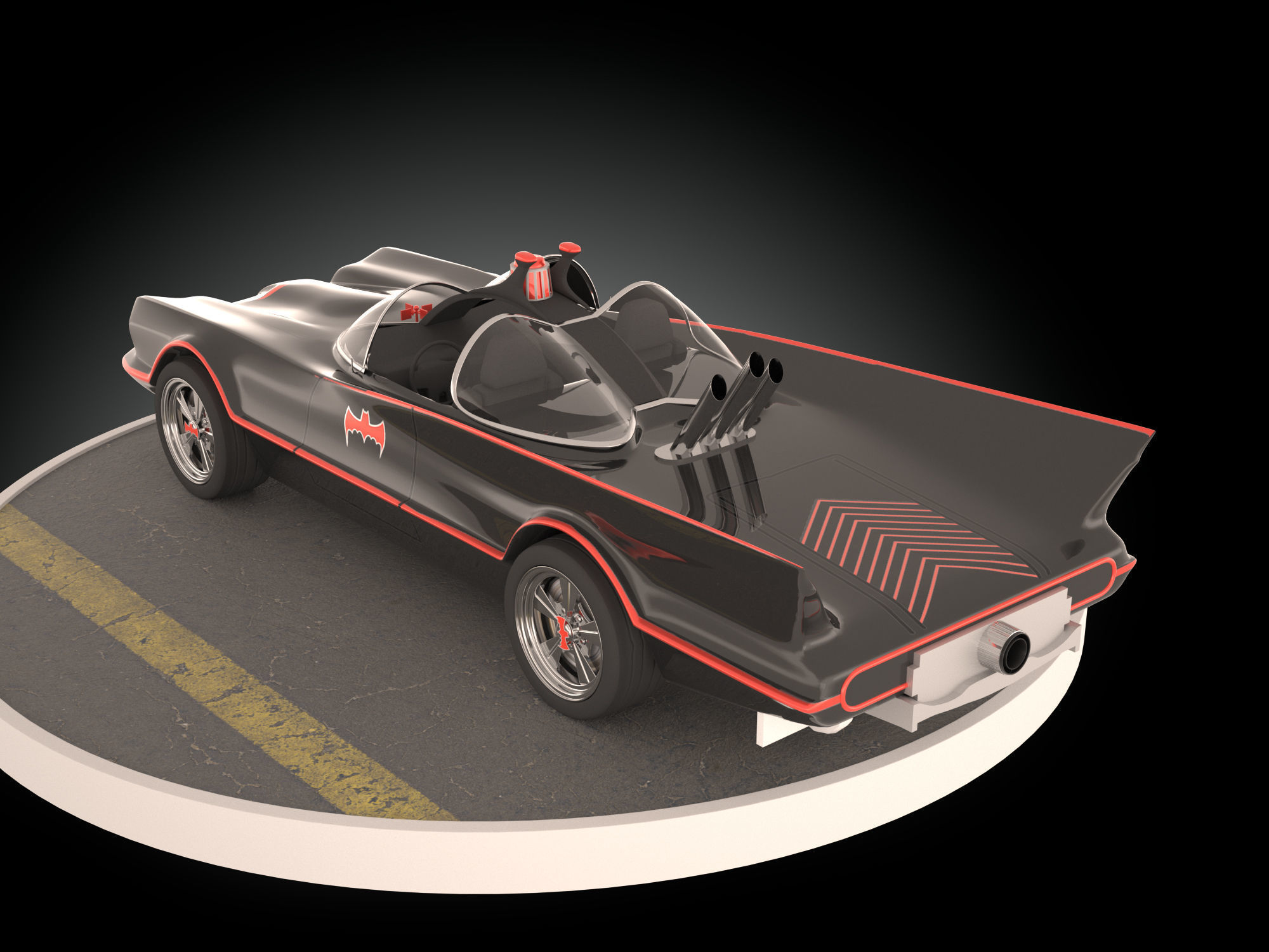Batmobile 1966 3D model_2