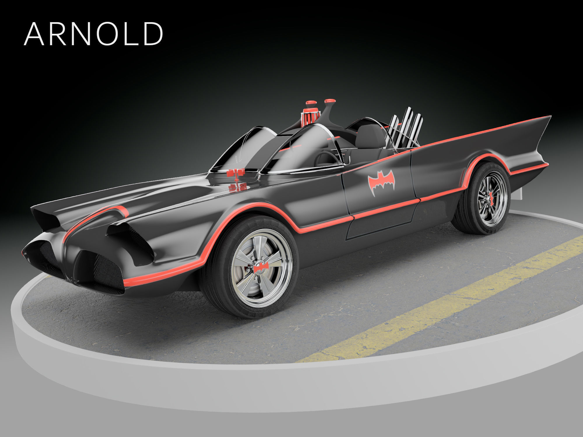 Batmobile 1966 3D model_13