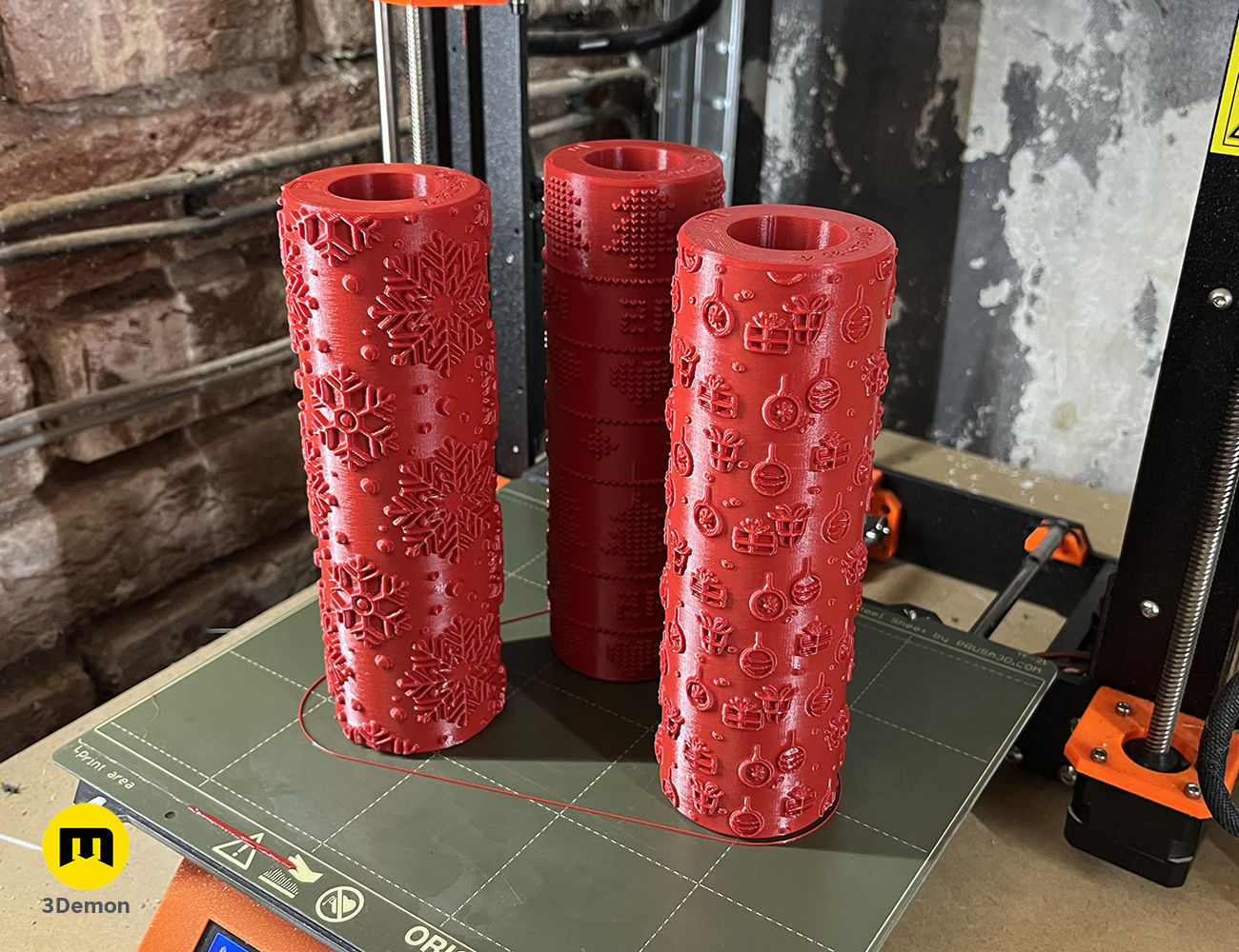 Christmas Texture Rollers Free 3D print model_5