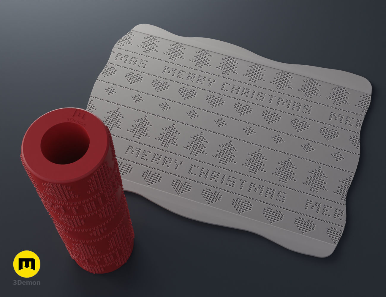 Christmas Texture Rollers Free 3D print model_21