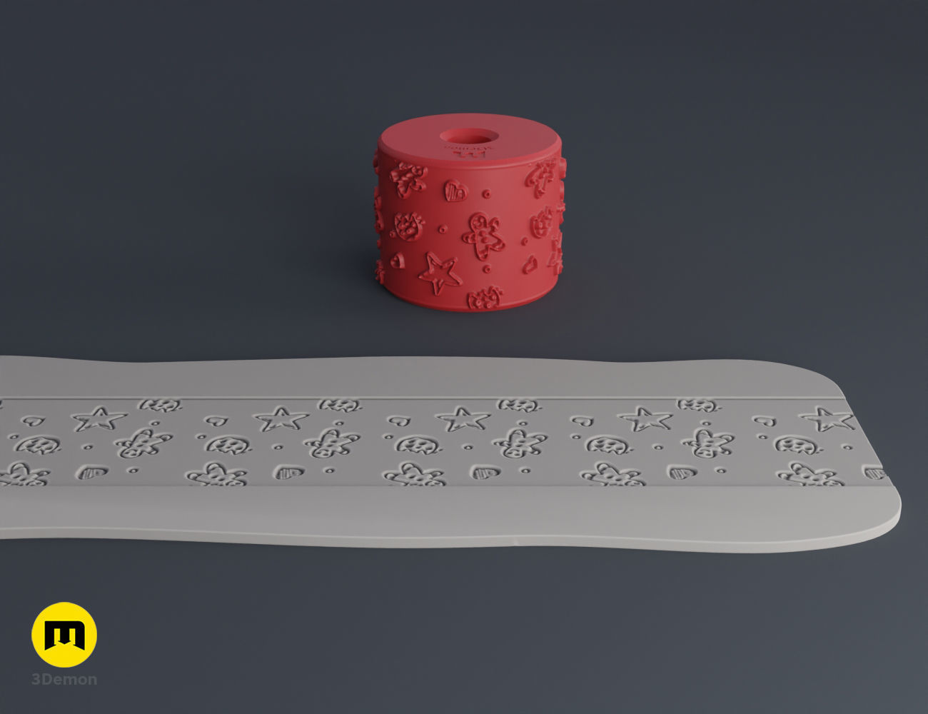 Christmas Texture Rollers Free 3D print model_29