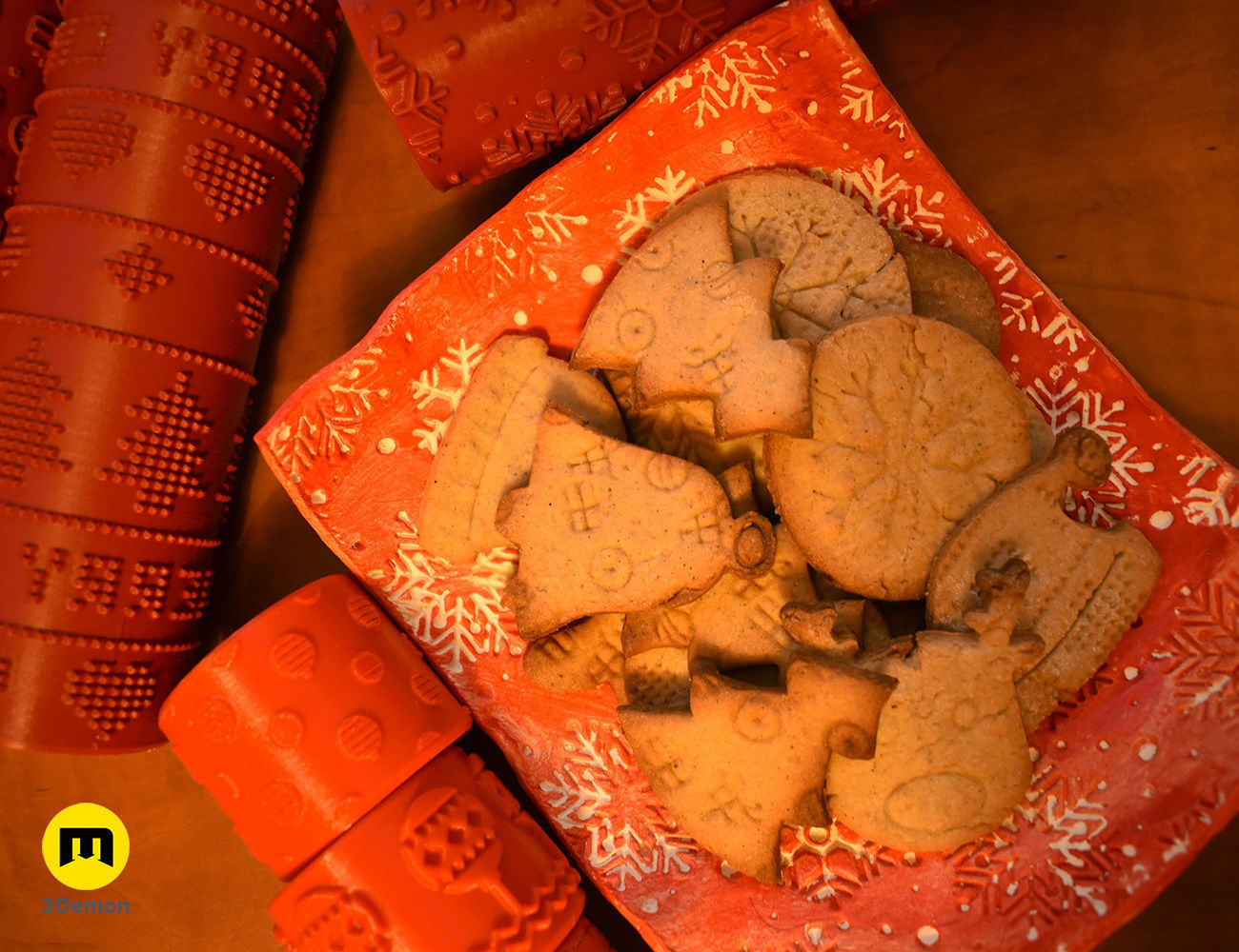 Christmas Texture Rollers Free 3D print model_14