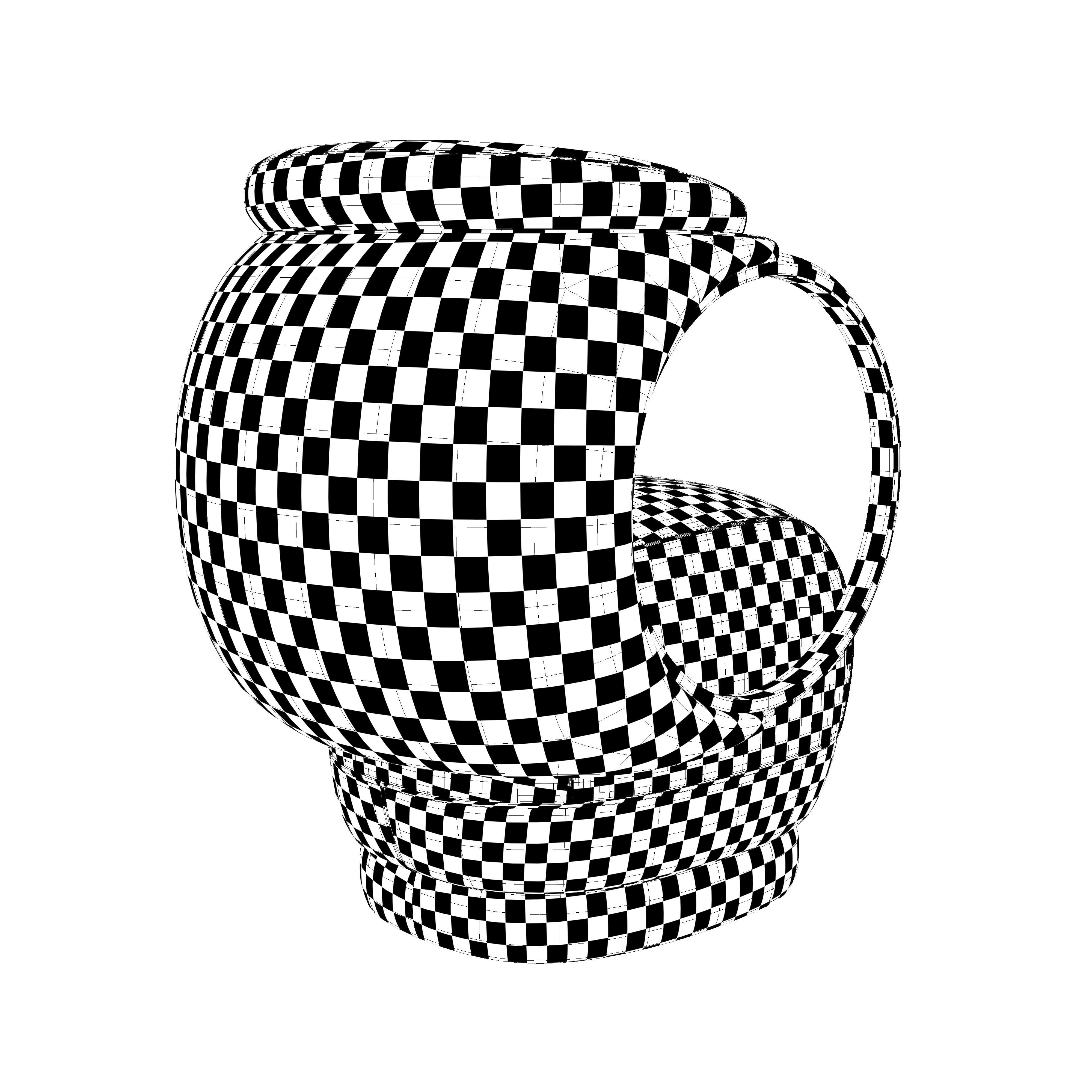 Ring Chair Low-poly 3D model_5