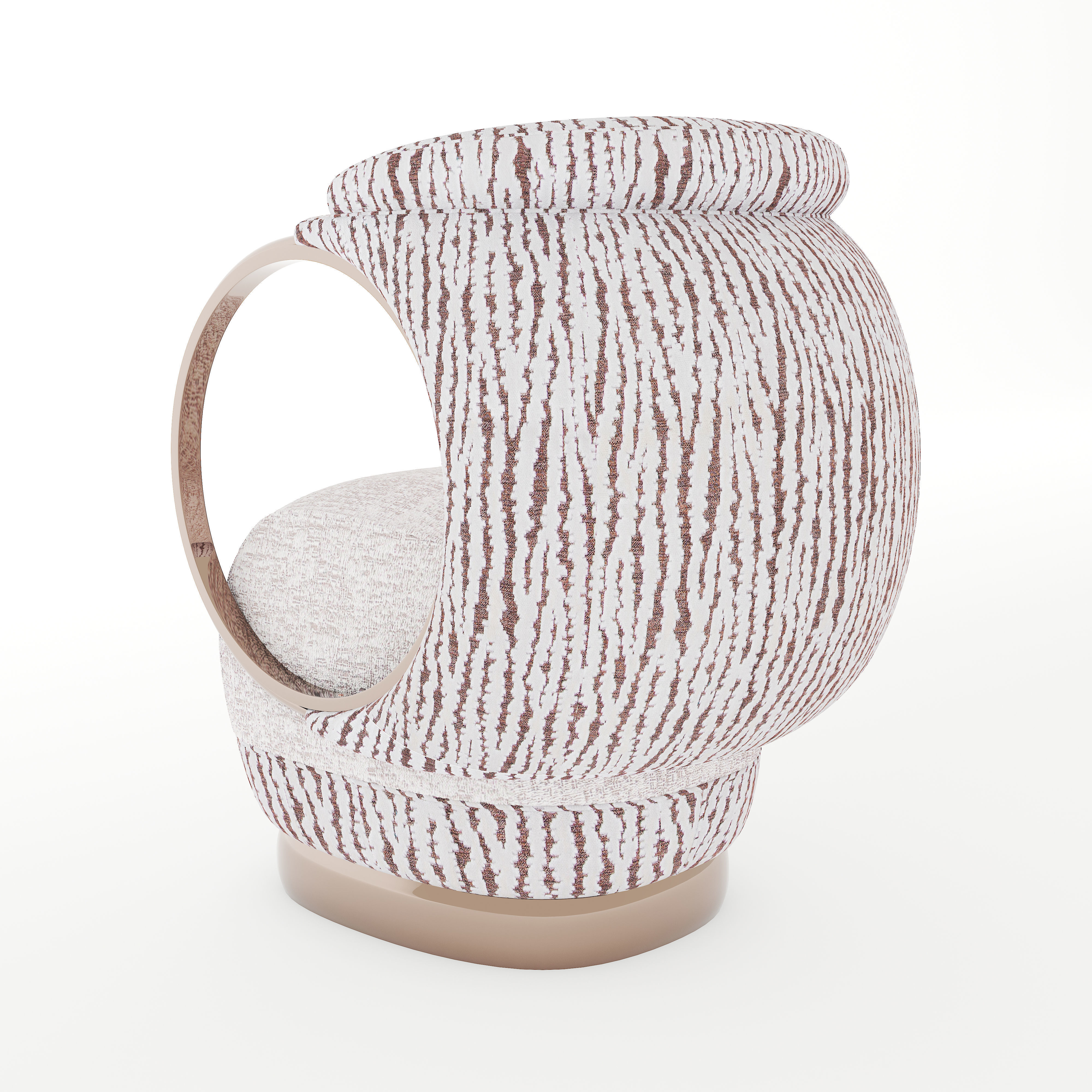 Ring Chair Low-poly 3D model_10