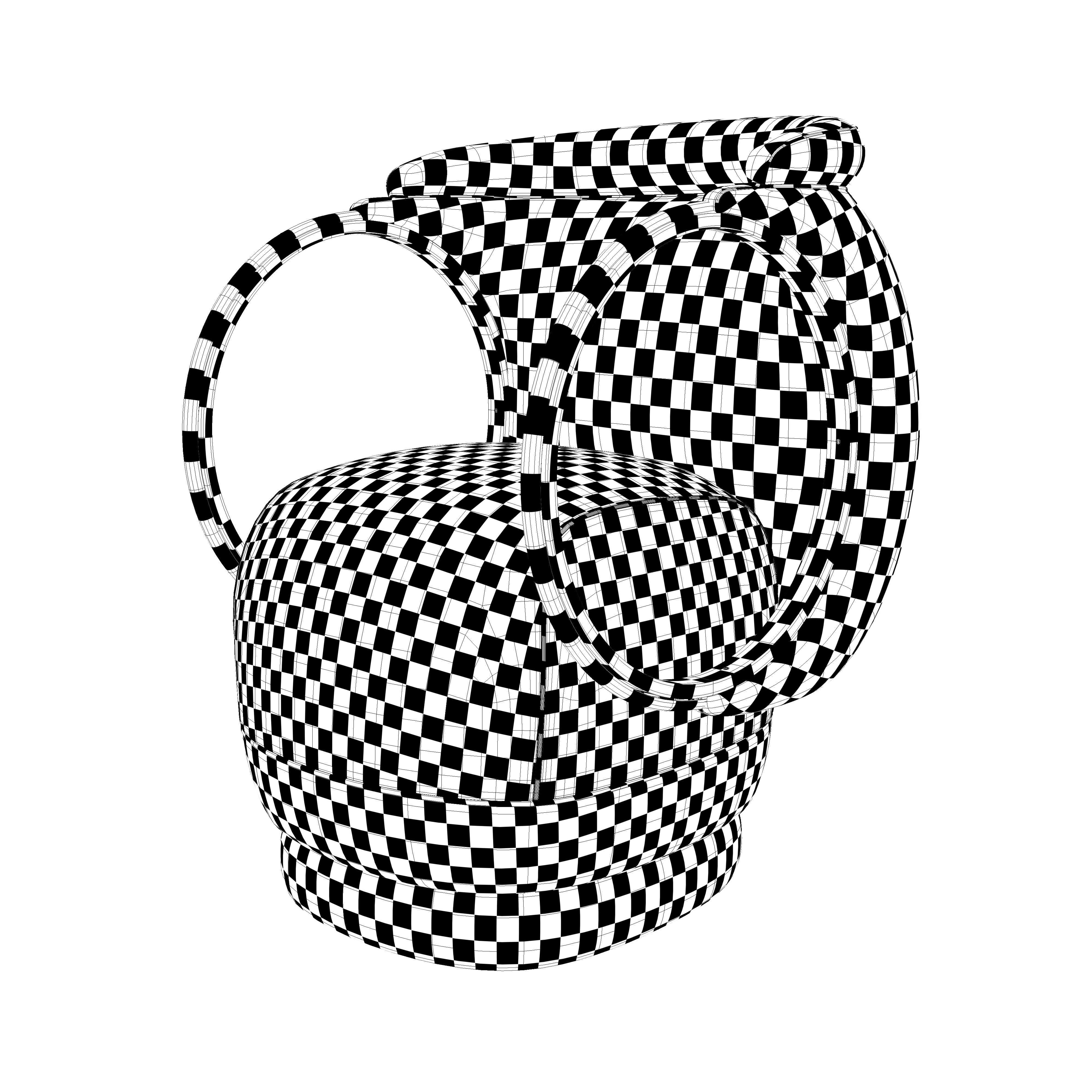 Ring Chair Low-poly 3D model_4